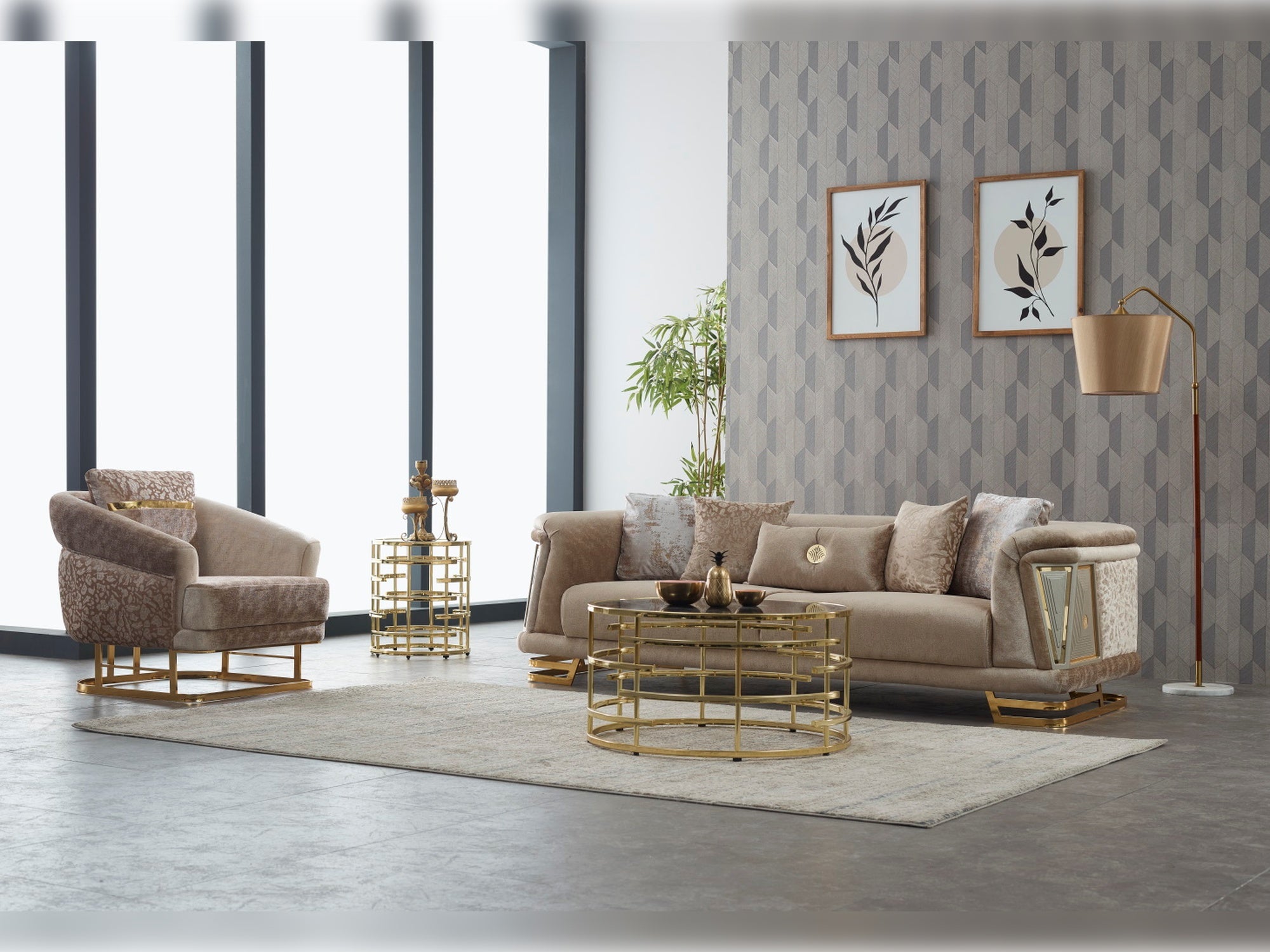 Milenyum Stationary Livingroom Set (2 Sofa & 2 Chair)