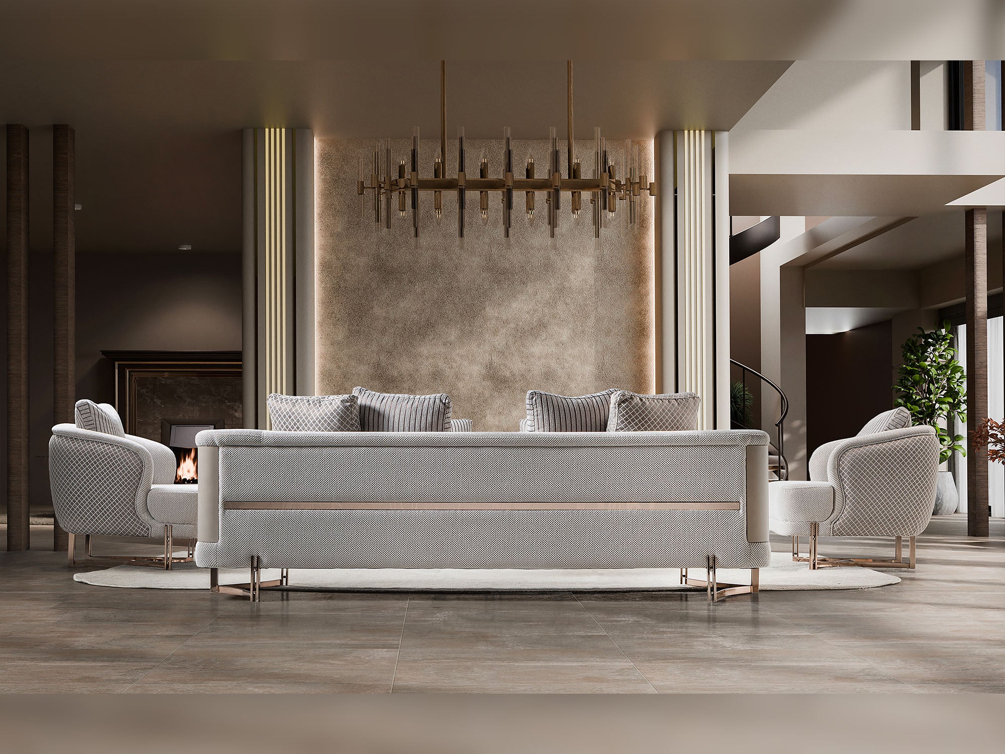 Mirage 3-pieces (Sofa & Loveseat & Chair) Livingroom Set