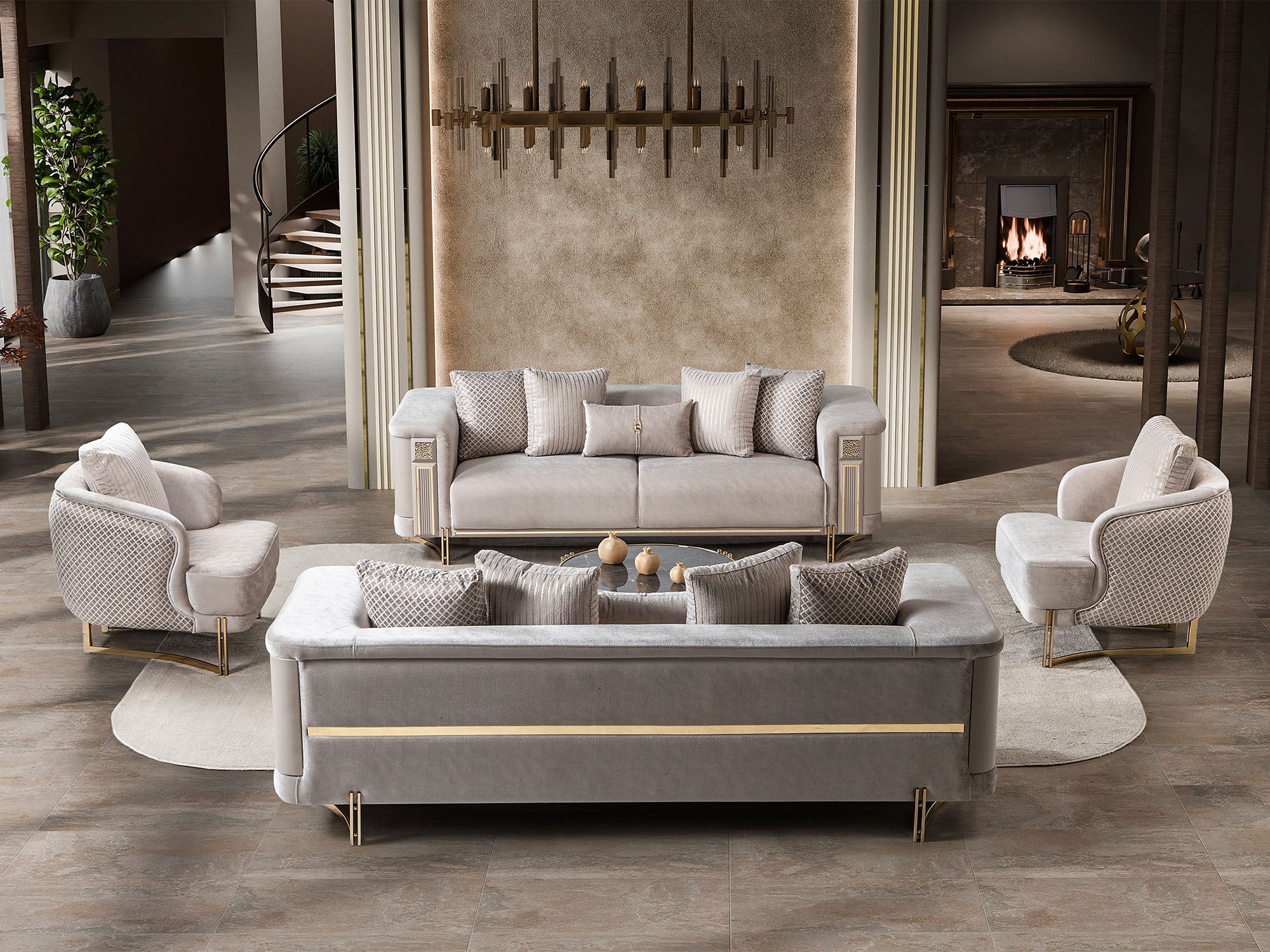 Mirage 3-pieces (Sofa & Loveseat & Chair) Livingroom Set