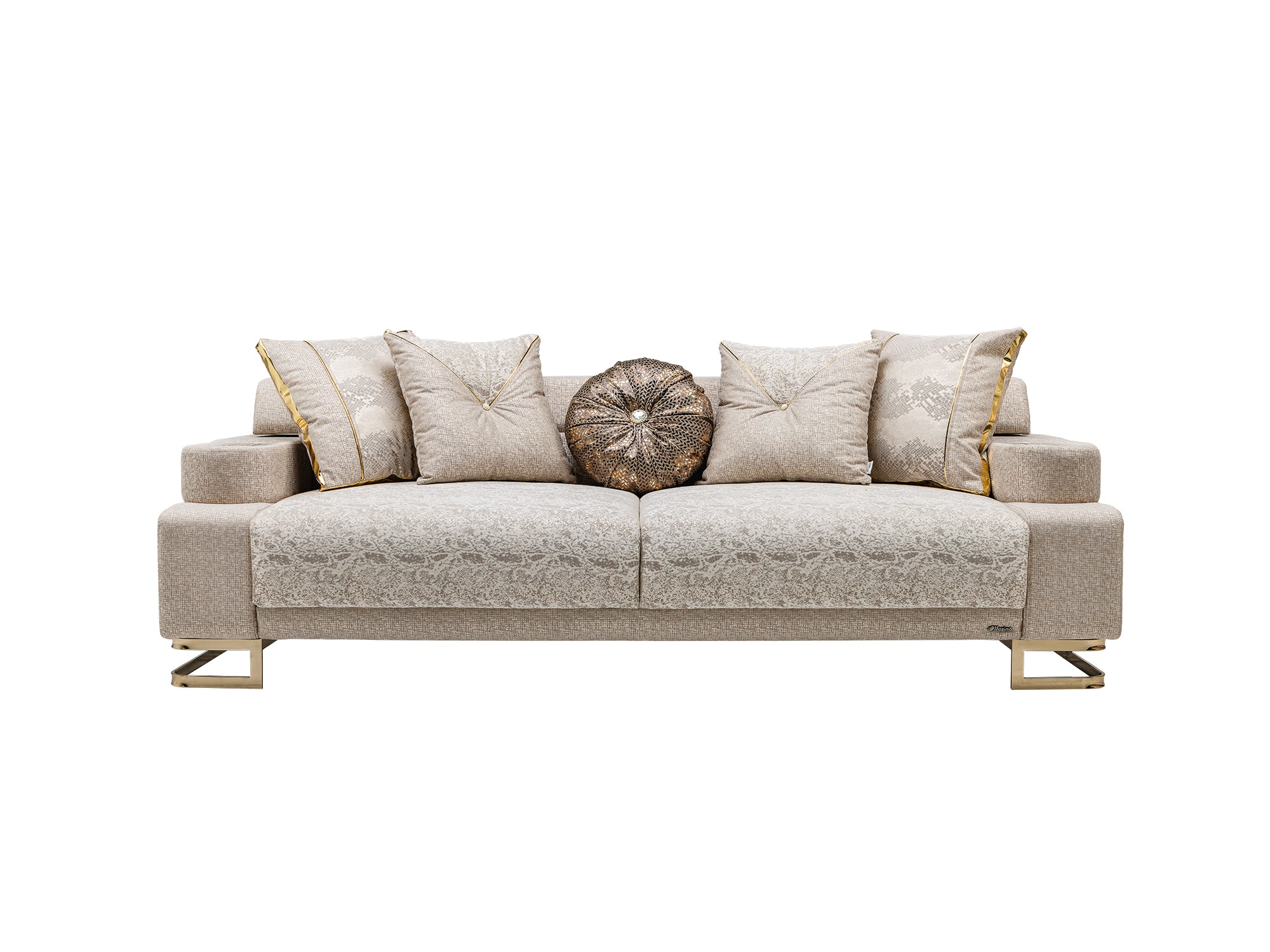 Monza 3-pieces (Sofa & Loveseat & Chair) Livingroom Set Cream