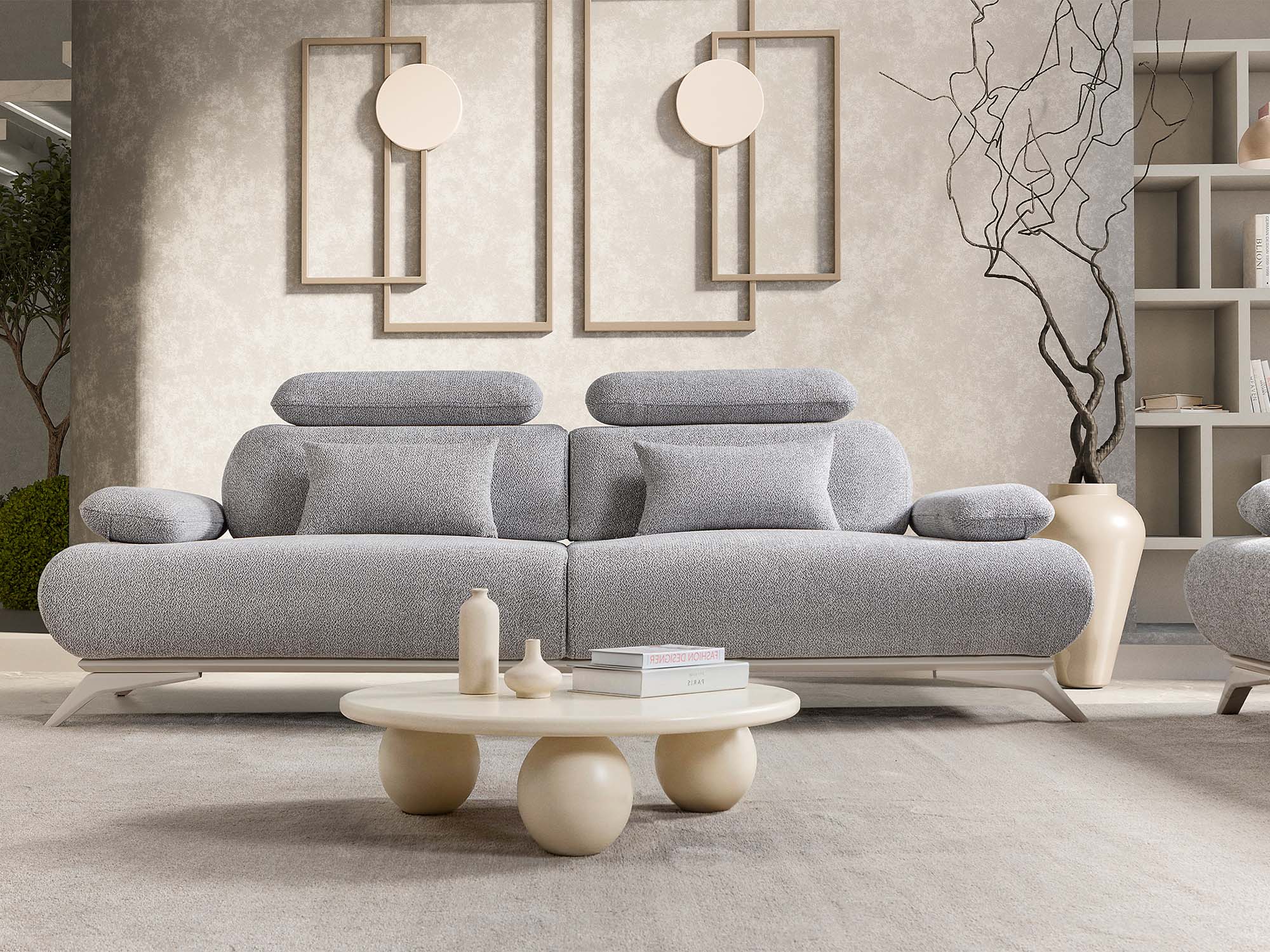 Monza 3-pieces (Sofa & Loveseat & Chair) Livingroom Set