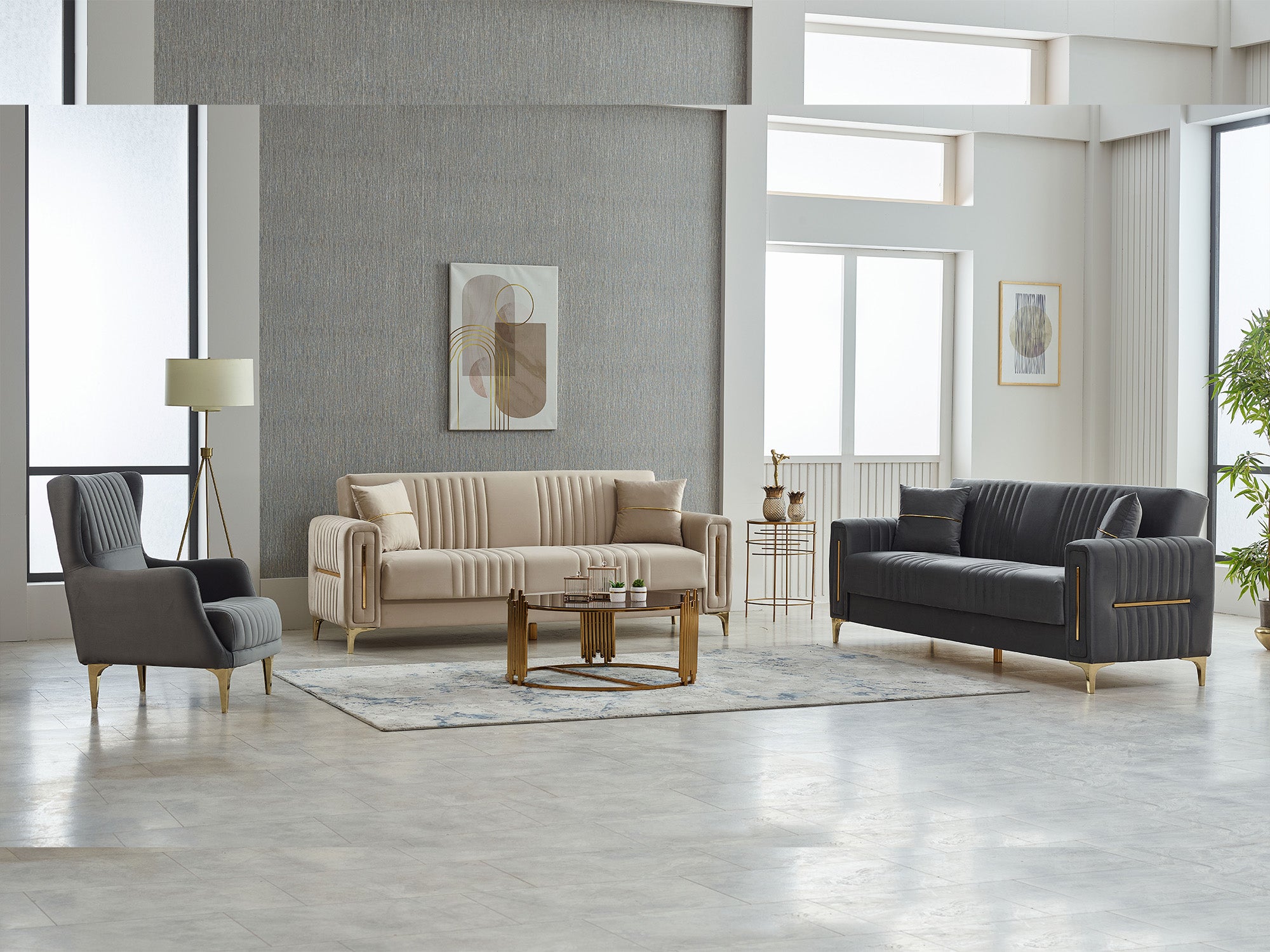 Moreno 3-pieces (Sofa & Loveseat & Chair) Livingroom