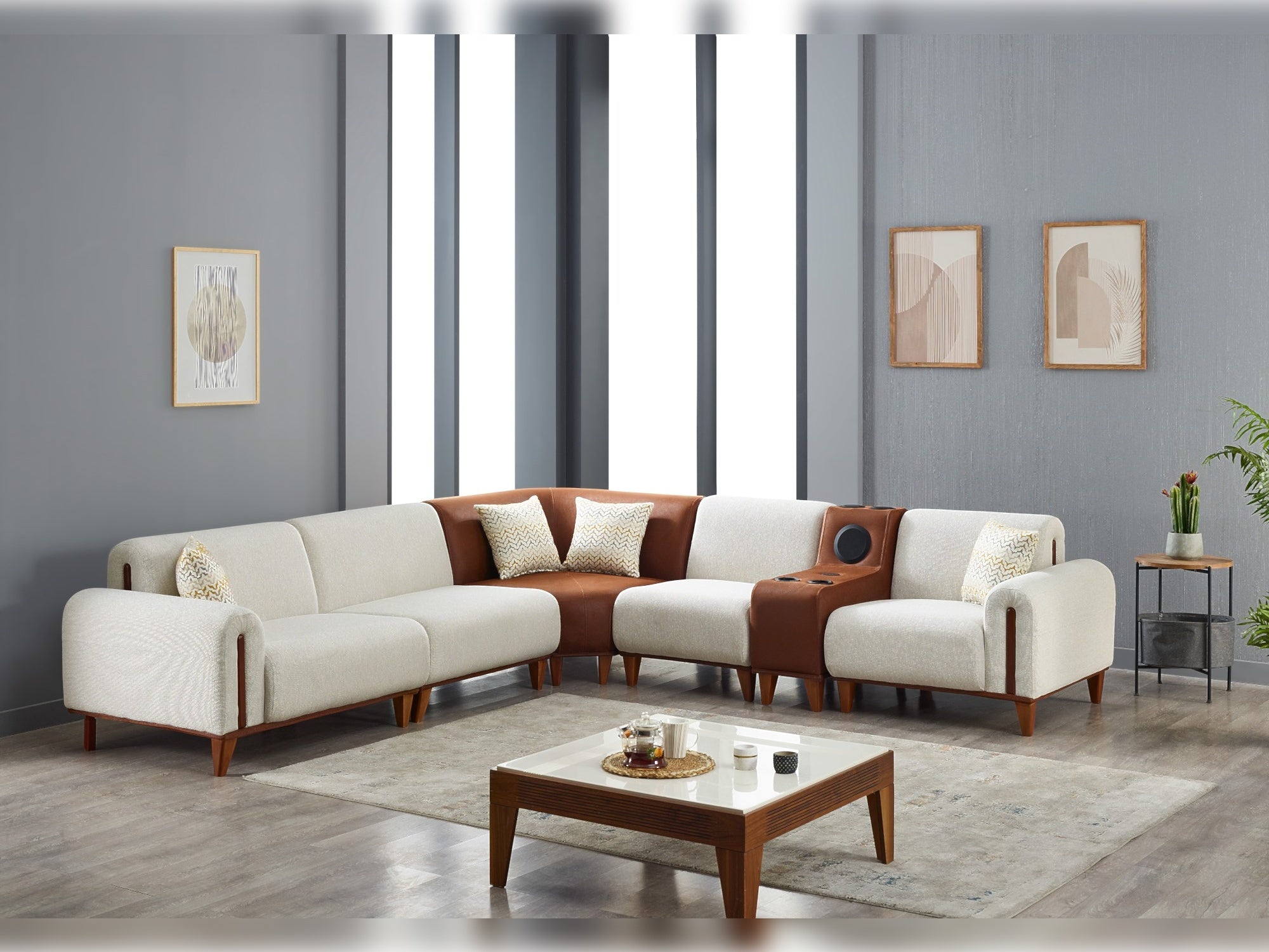 Mustang Sectional Cream