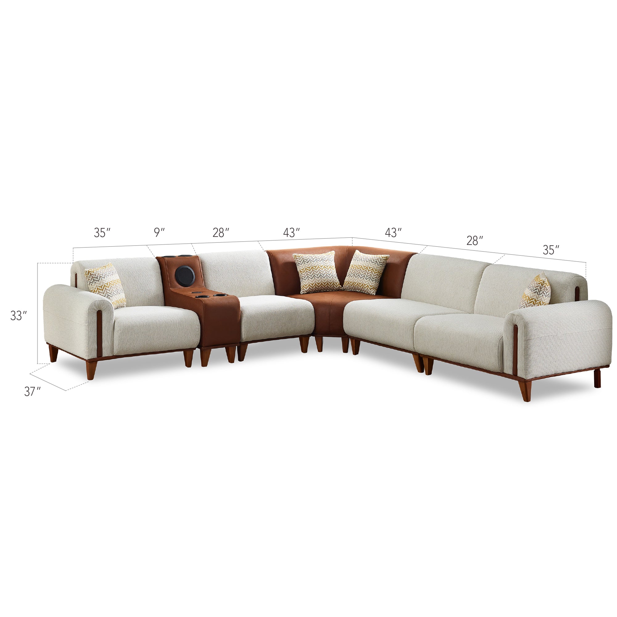 Mustang Sectional Cream