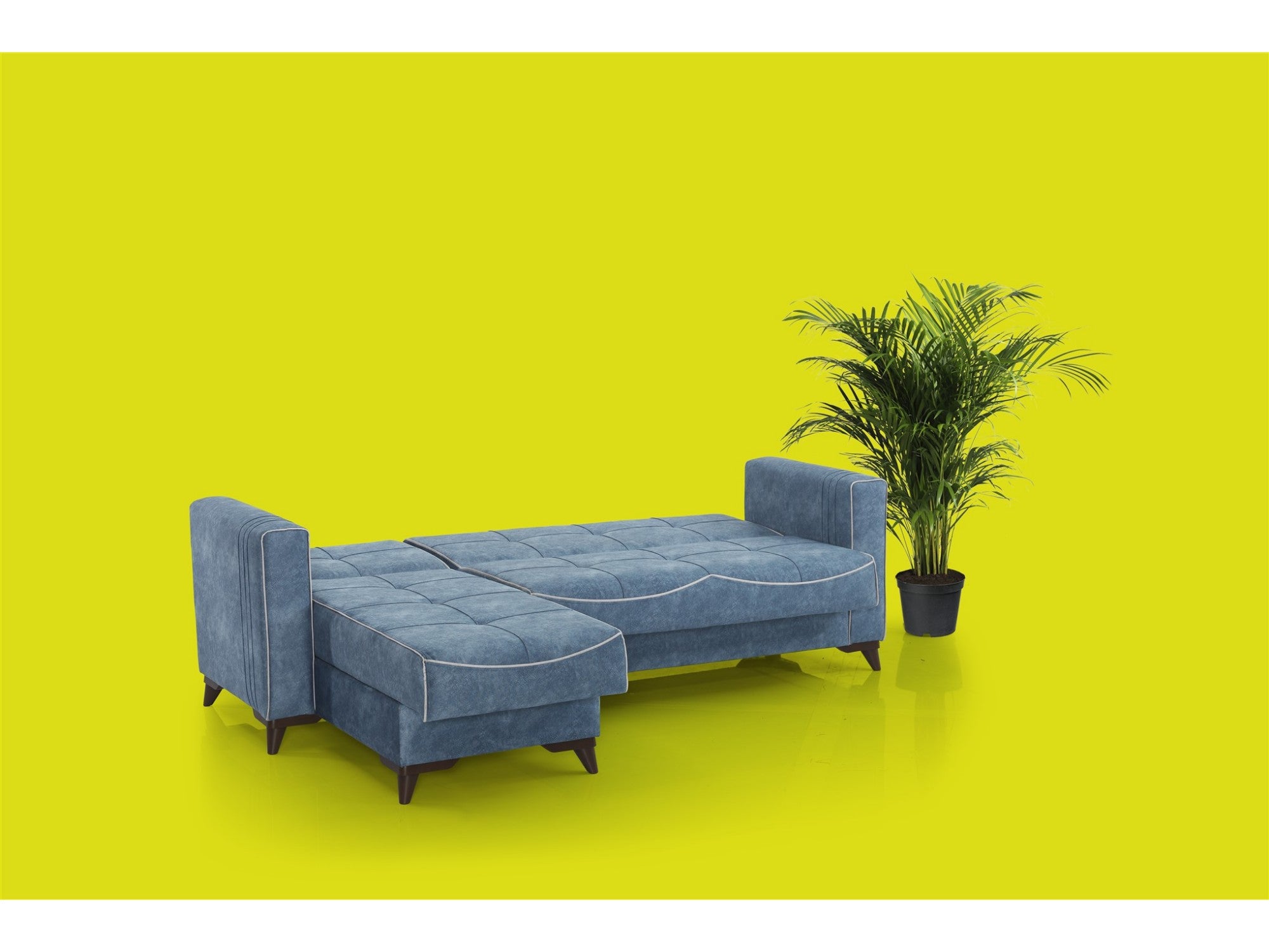 Napoli Mini Convertible Sectional With Ottoman