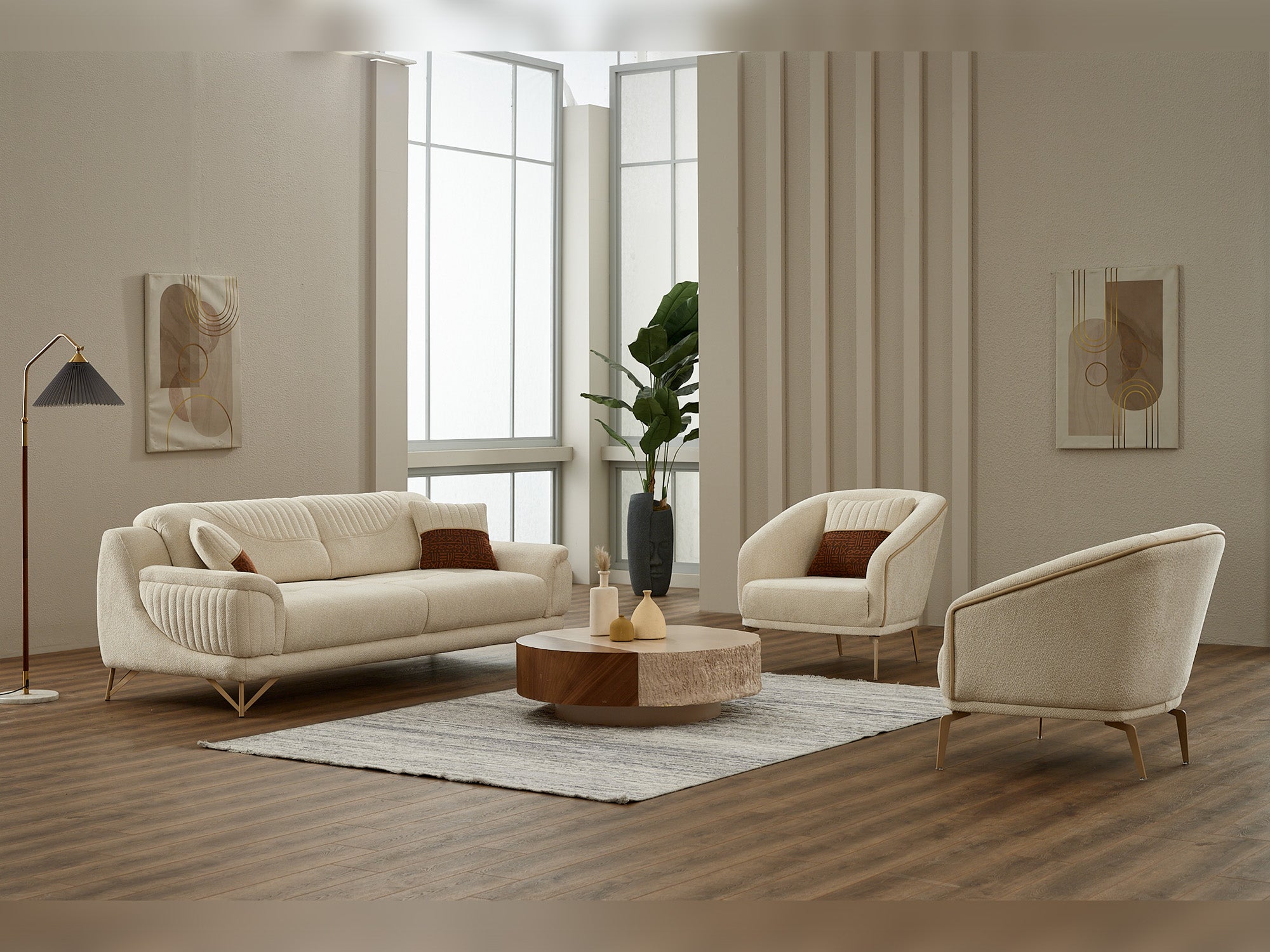 Nebella 3-pieces (Sofa & Loveseat & Chair) Livingroom