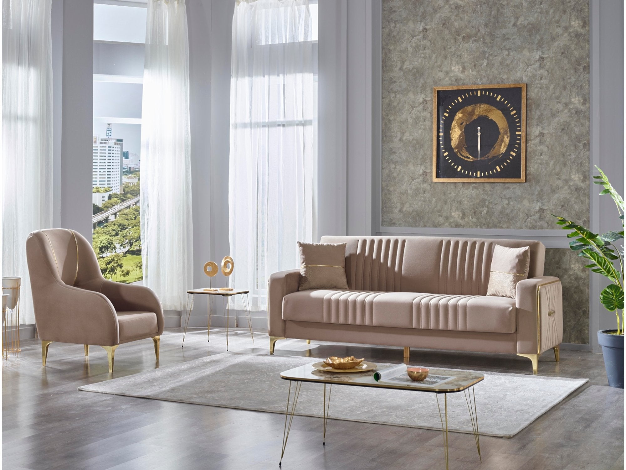 Nelson Convertible Livingroom Set (2 Sofa & 2 Chair)