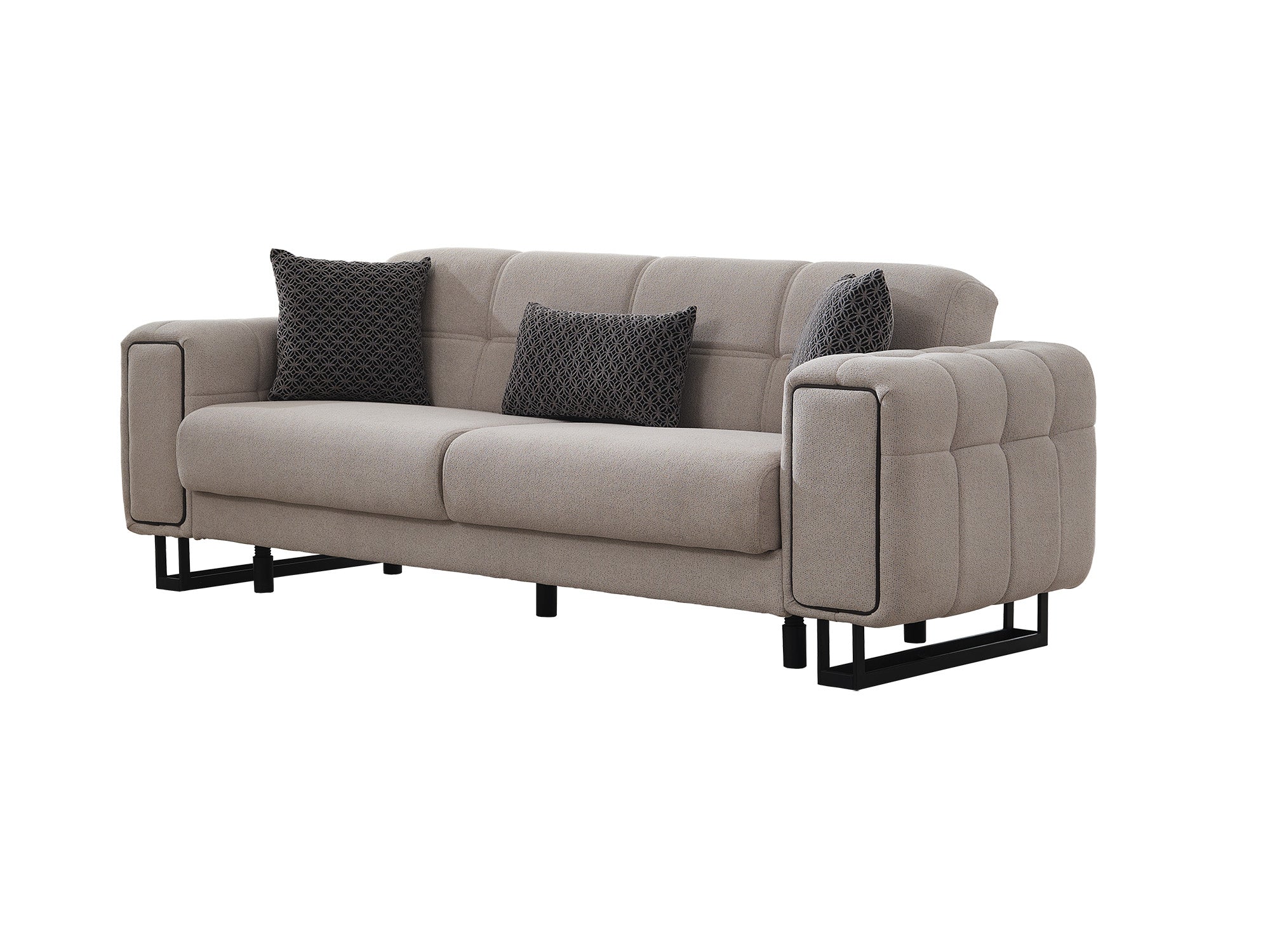 Nero Convertible Sofa Light Grey