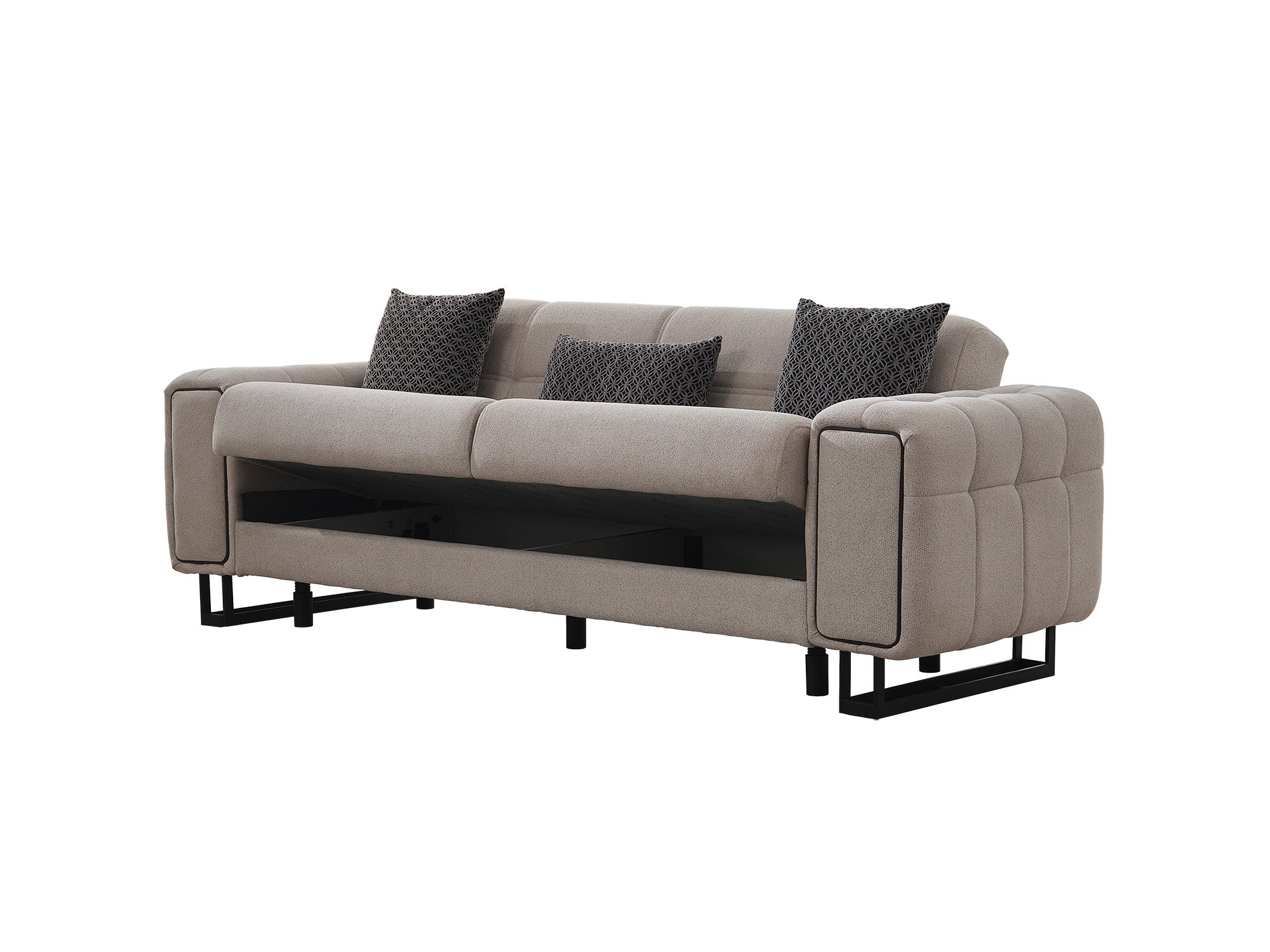 Nero Convertible Sofa Light Grey