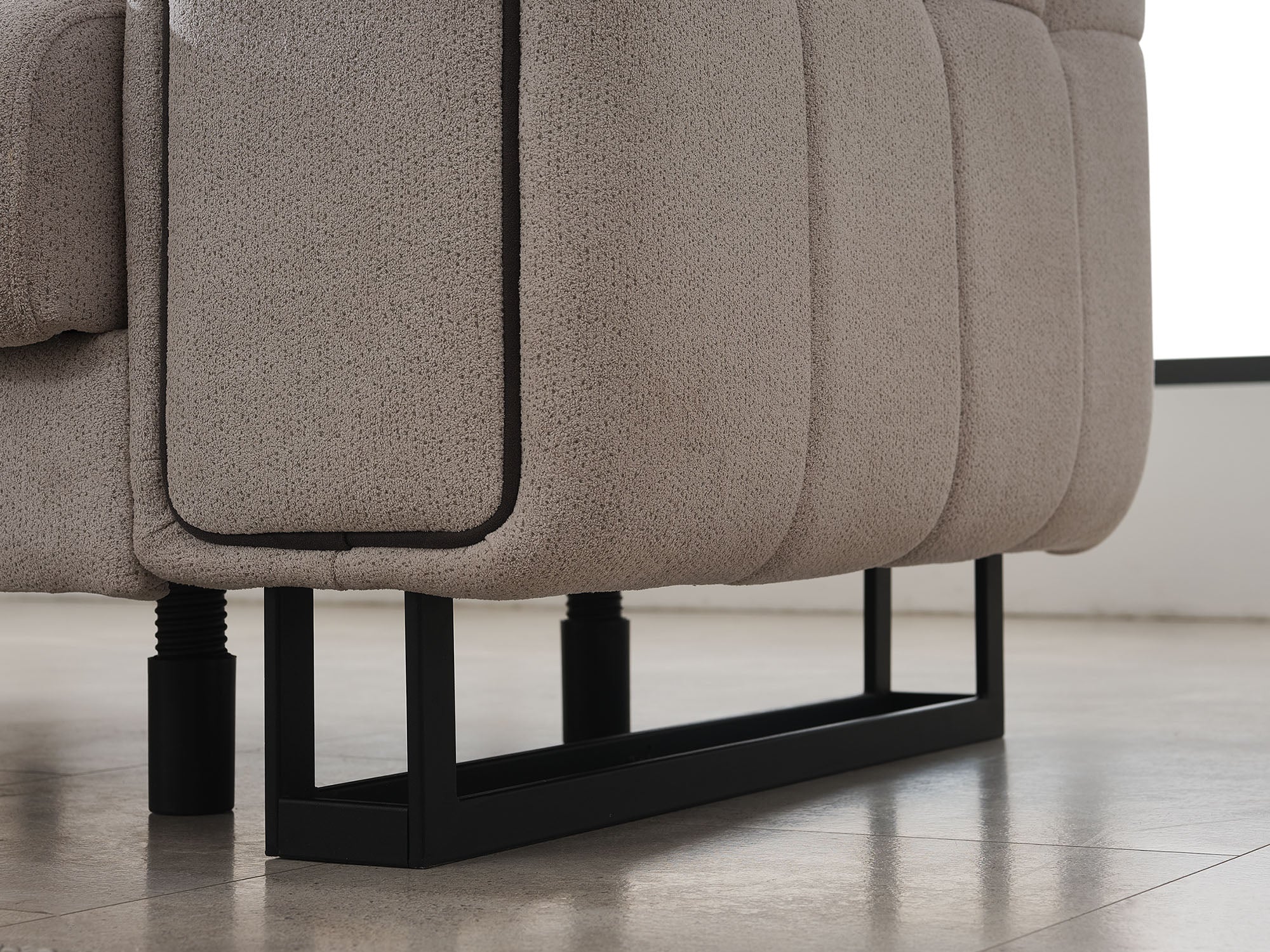 Nero Convertible Sofa Light Grey