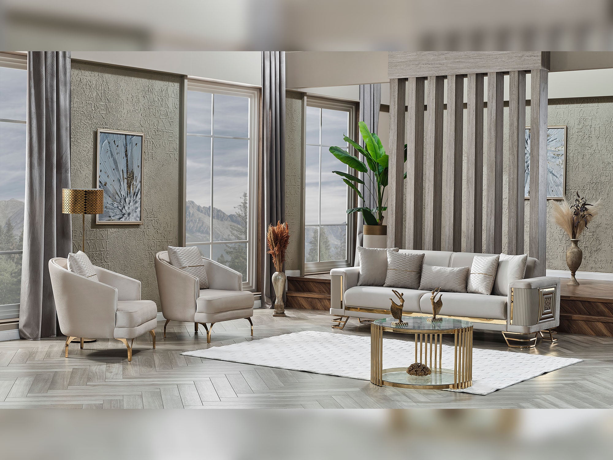 Neva 3-pieces (Sofa & Loveseat & Chair) Livingroom
