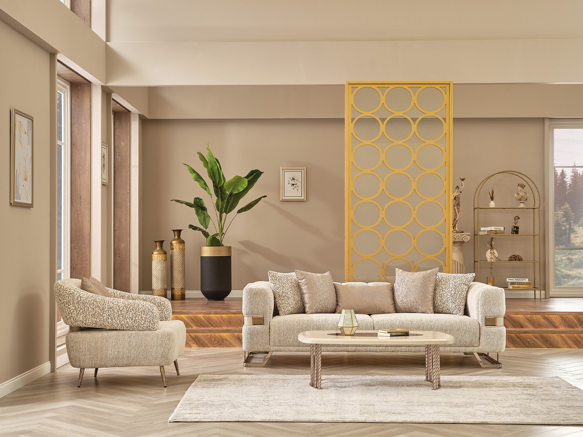 Nova Stationary Sofa Cream