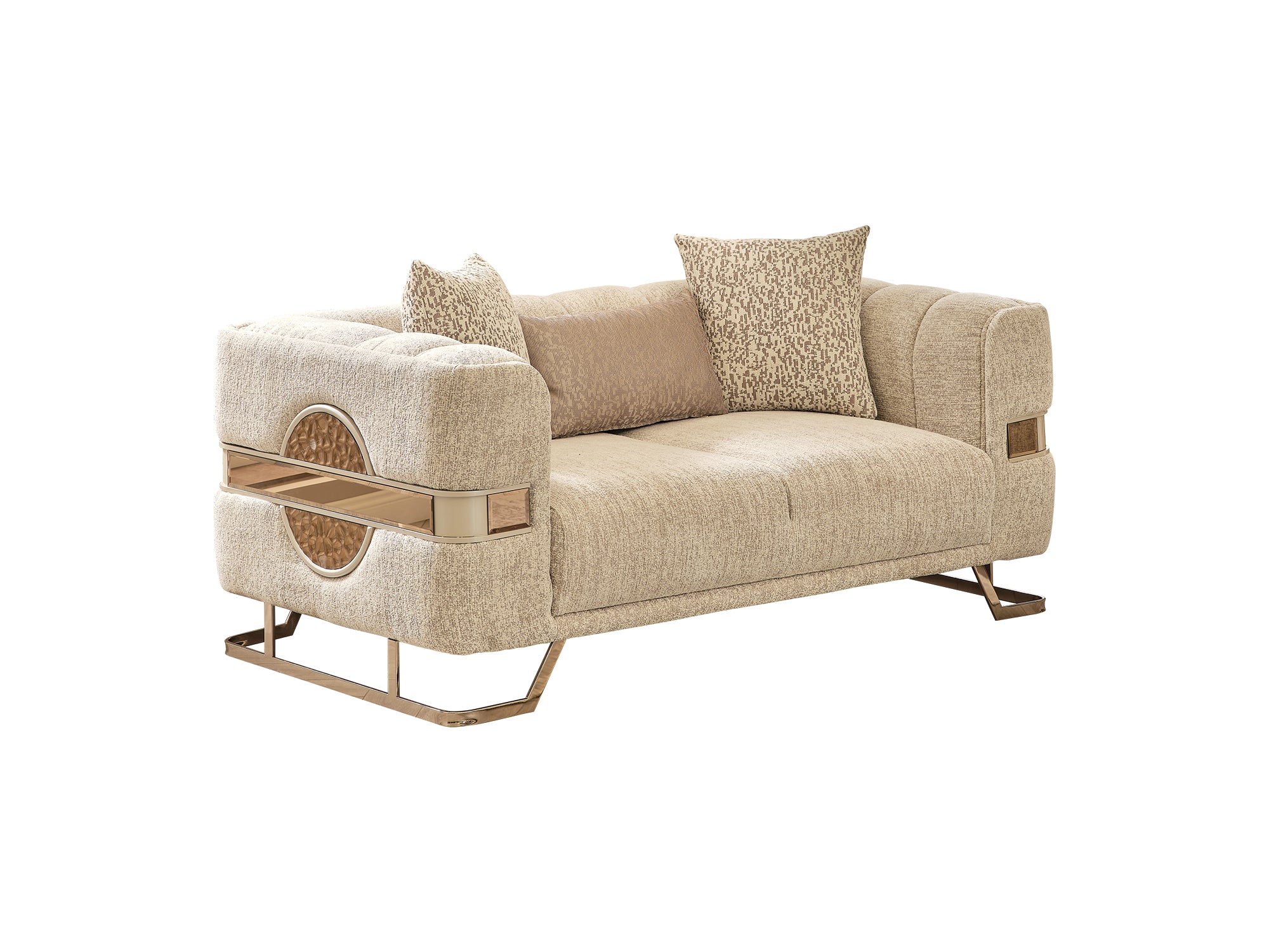 Nova Stationary Loveseat Cream