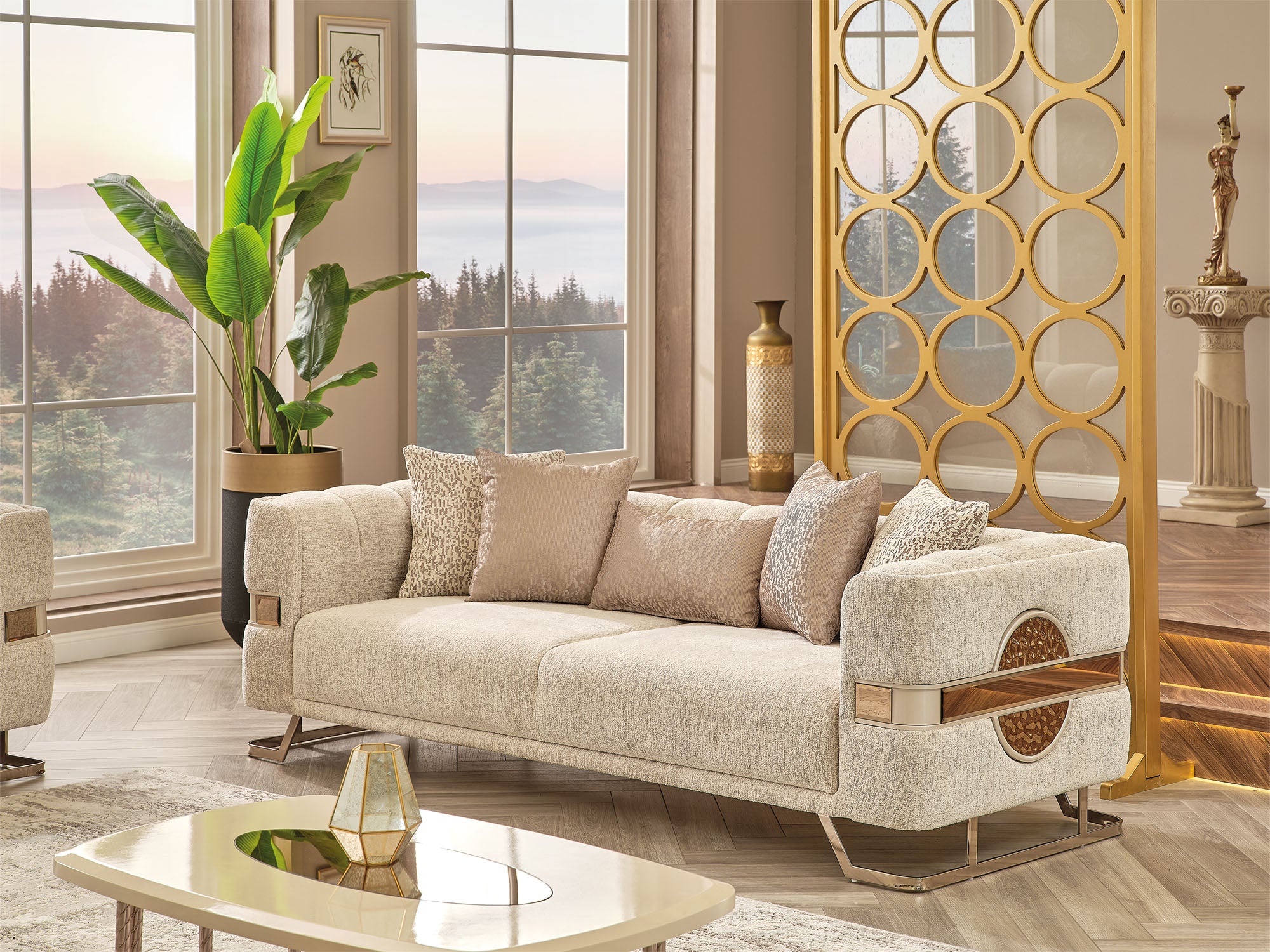 Nova Stationary Sofa Cream