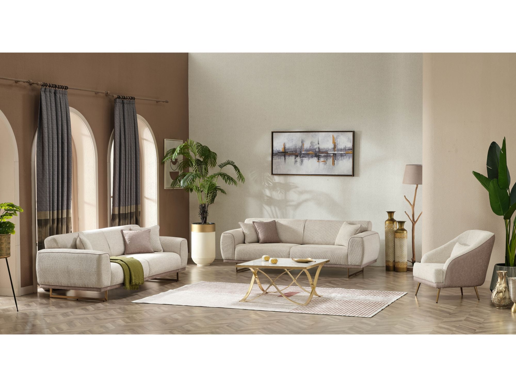 Odessa Convertible Livingroom Set (2 Sofa & 2 Chair)