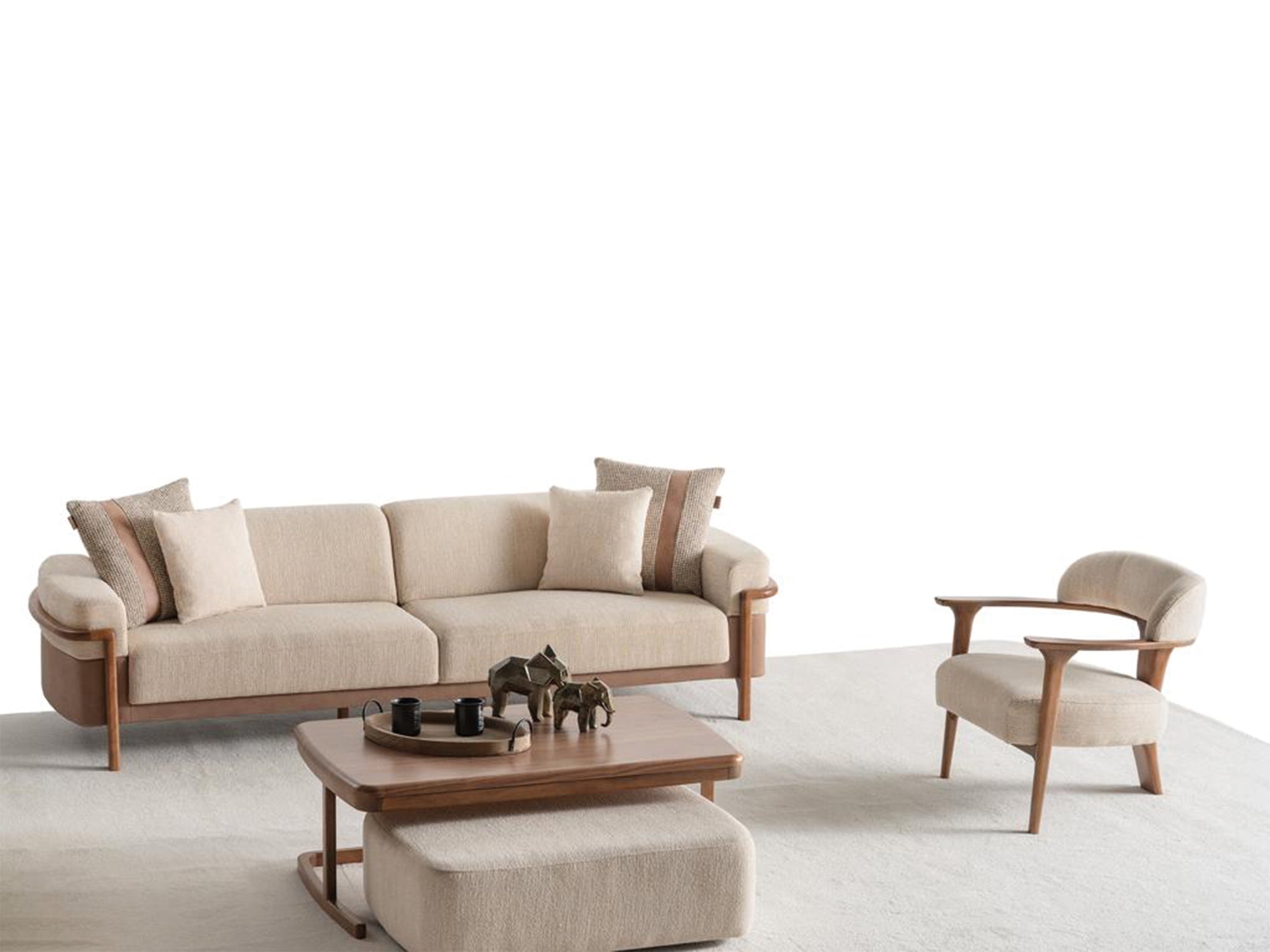 Odin Convertible 3 Seater Sofa Cream