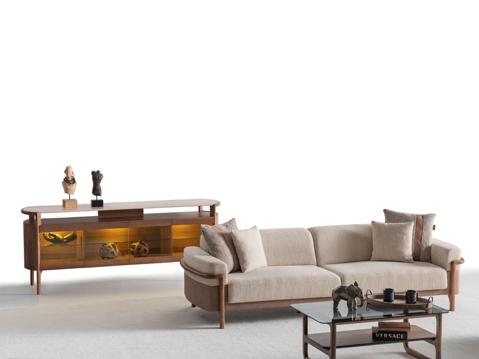 Odin Convertible 3 Seater Sofa Cream