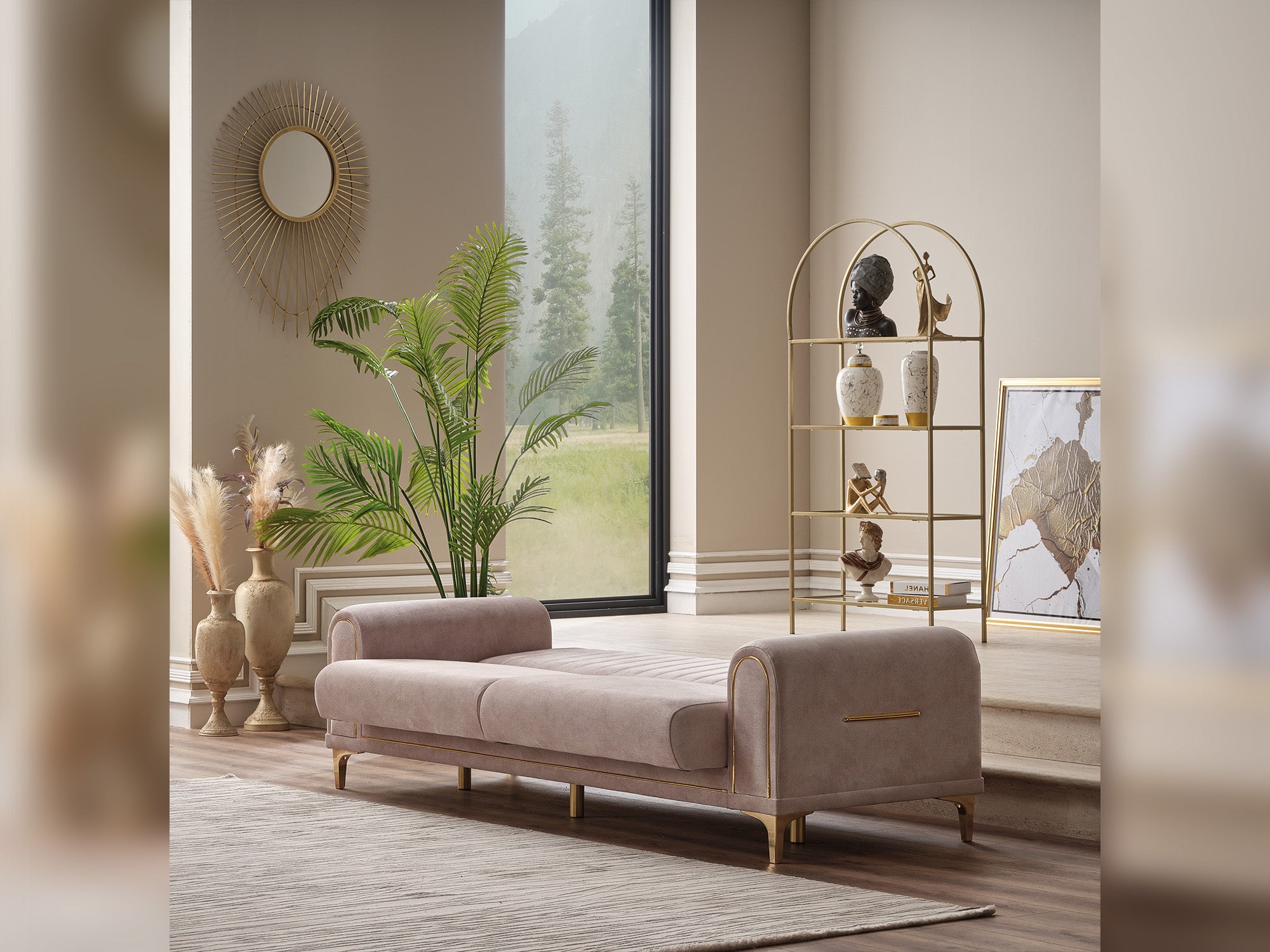 Orion Convertible Sofa Cream