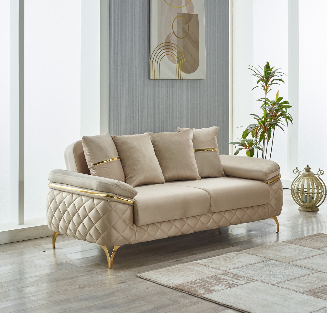 Orlando Convertible Loveseat Beige