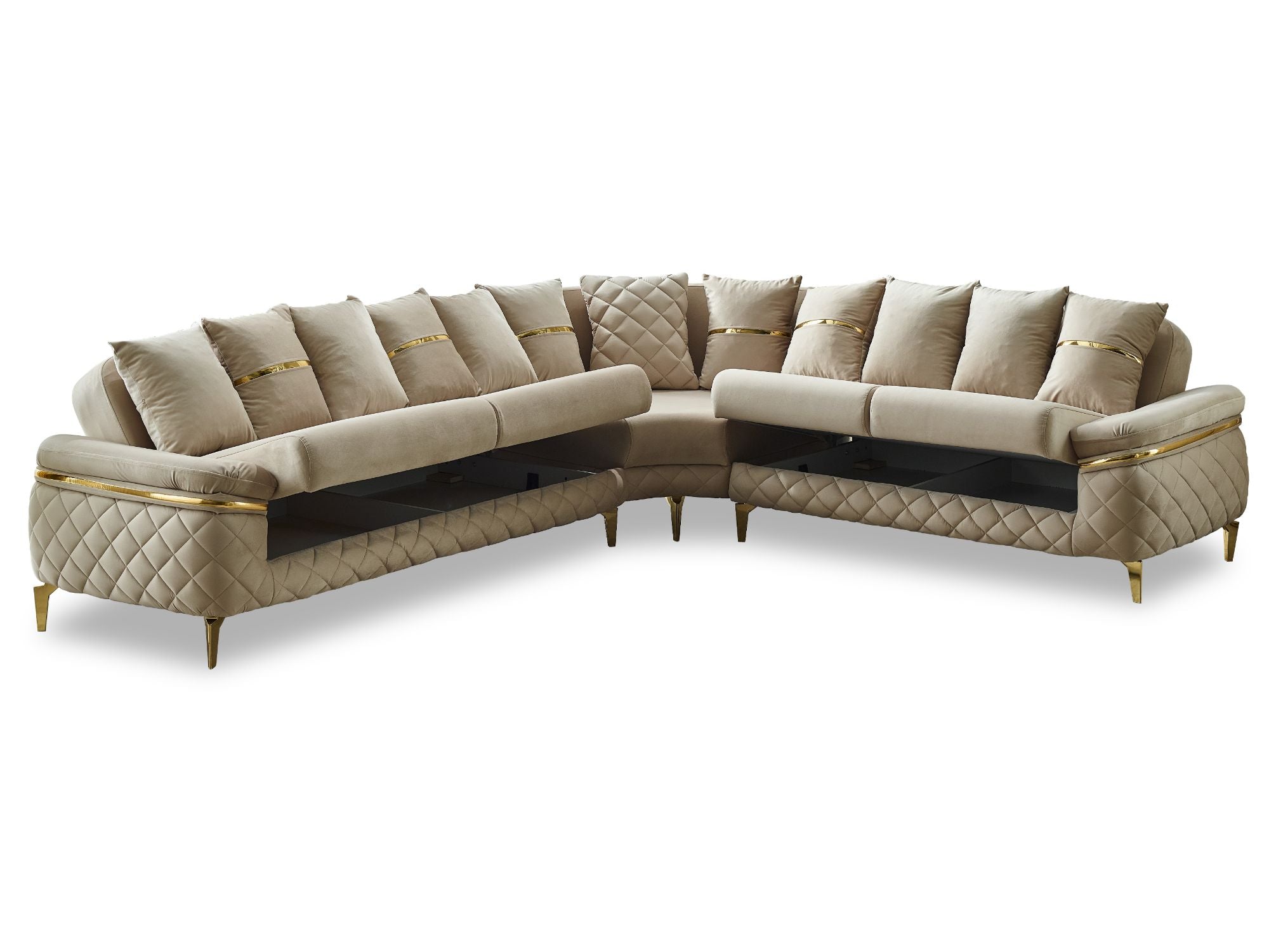 Orlando Convertible Sectional Beige