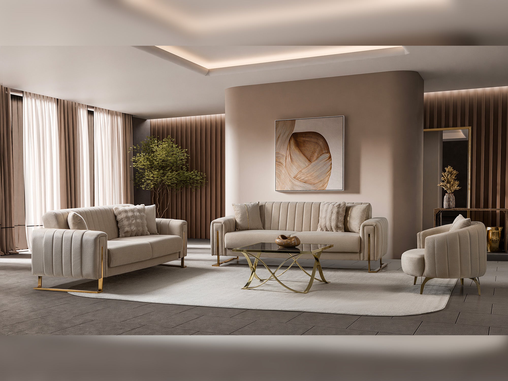 Othello 3-pieces (Sofa & Loveseat & Chair) Livingroom Set