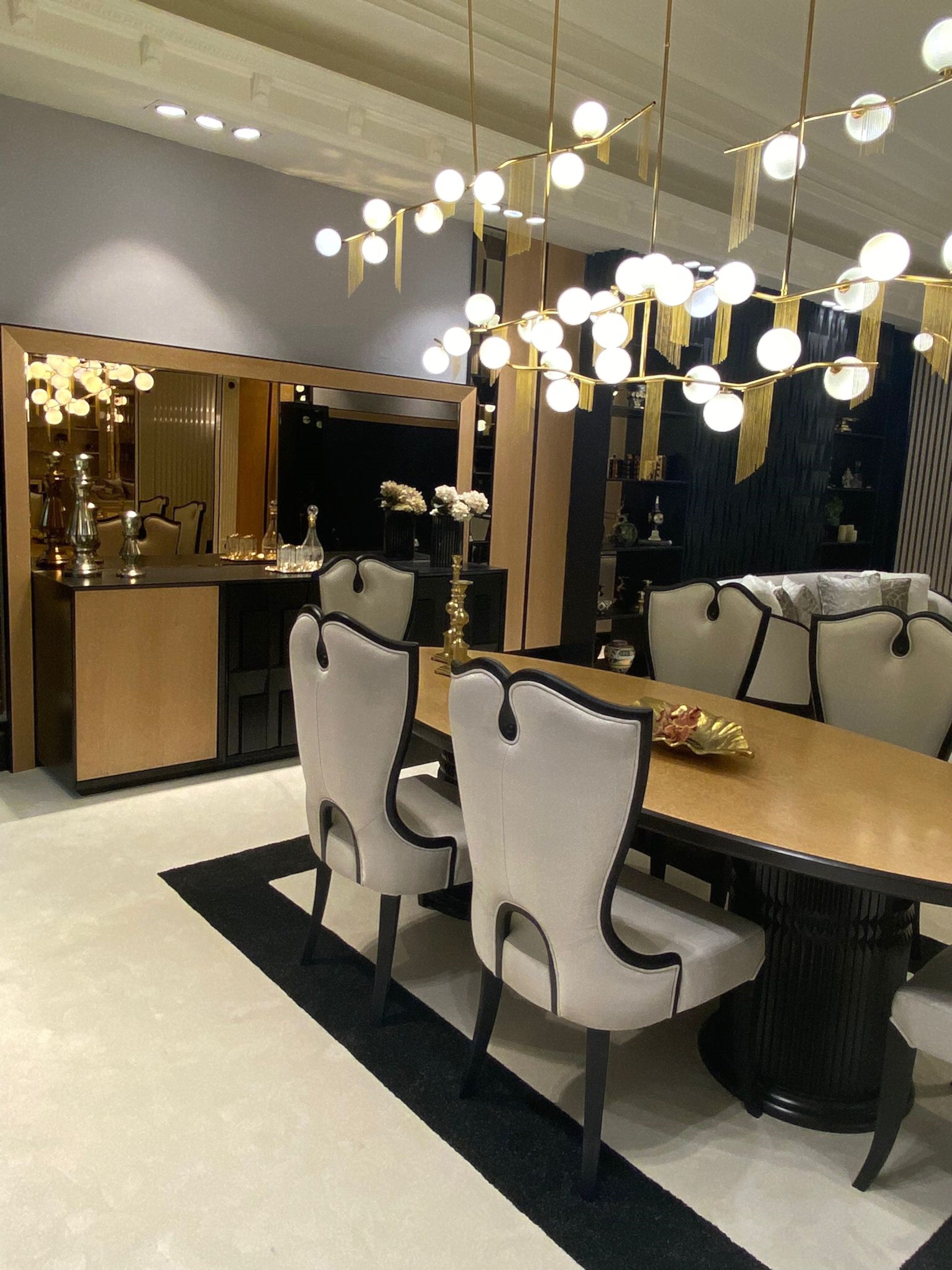 Lagos Diningroom Set (Table & 6 Chair & Console With Mirror)
