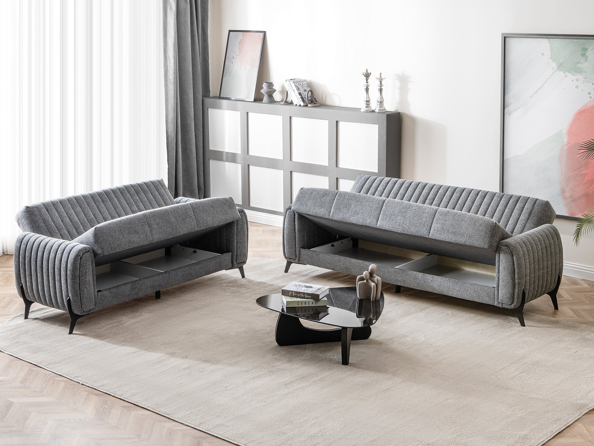 Palermo Convertible Sofa Grey