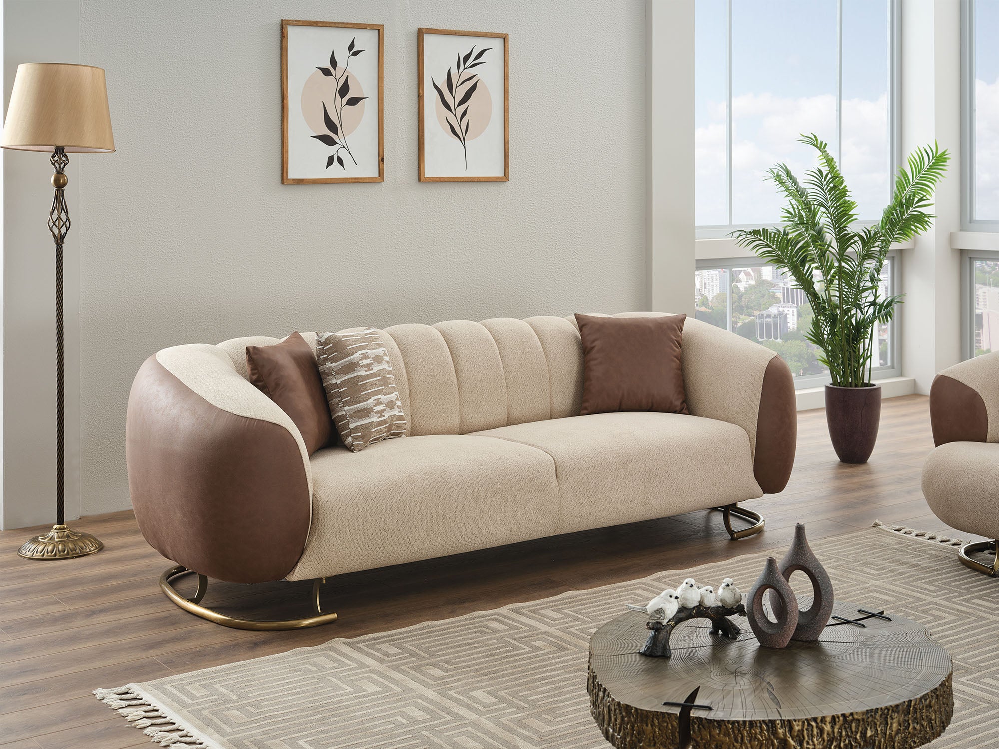 Palmera Stationary Sofa Cream