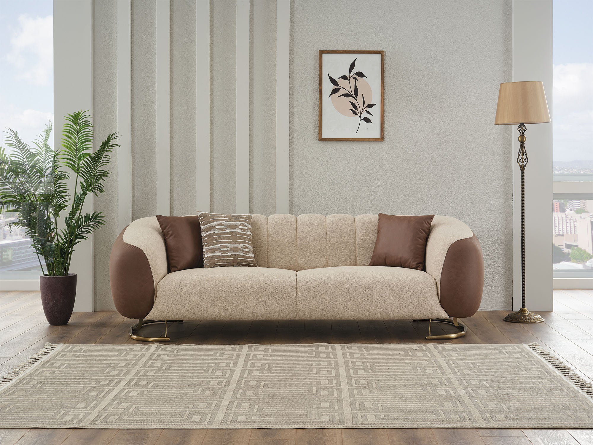 Palmera Stationary Sofa Cream