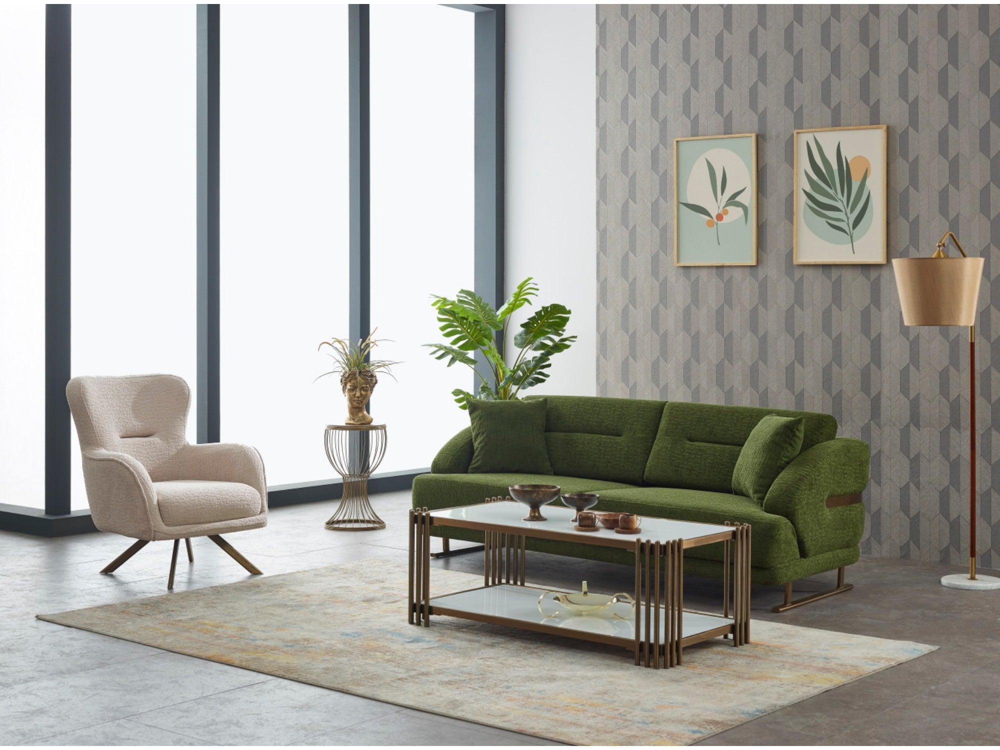 Panamera Stationary Livingroom Set (2 Sofa & 2 Chair)