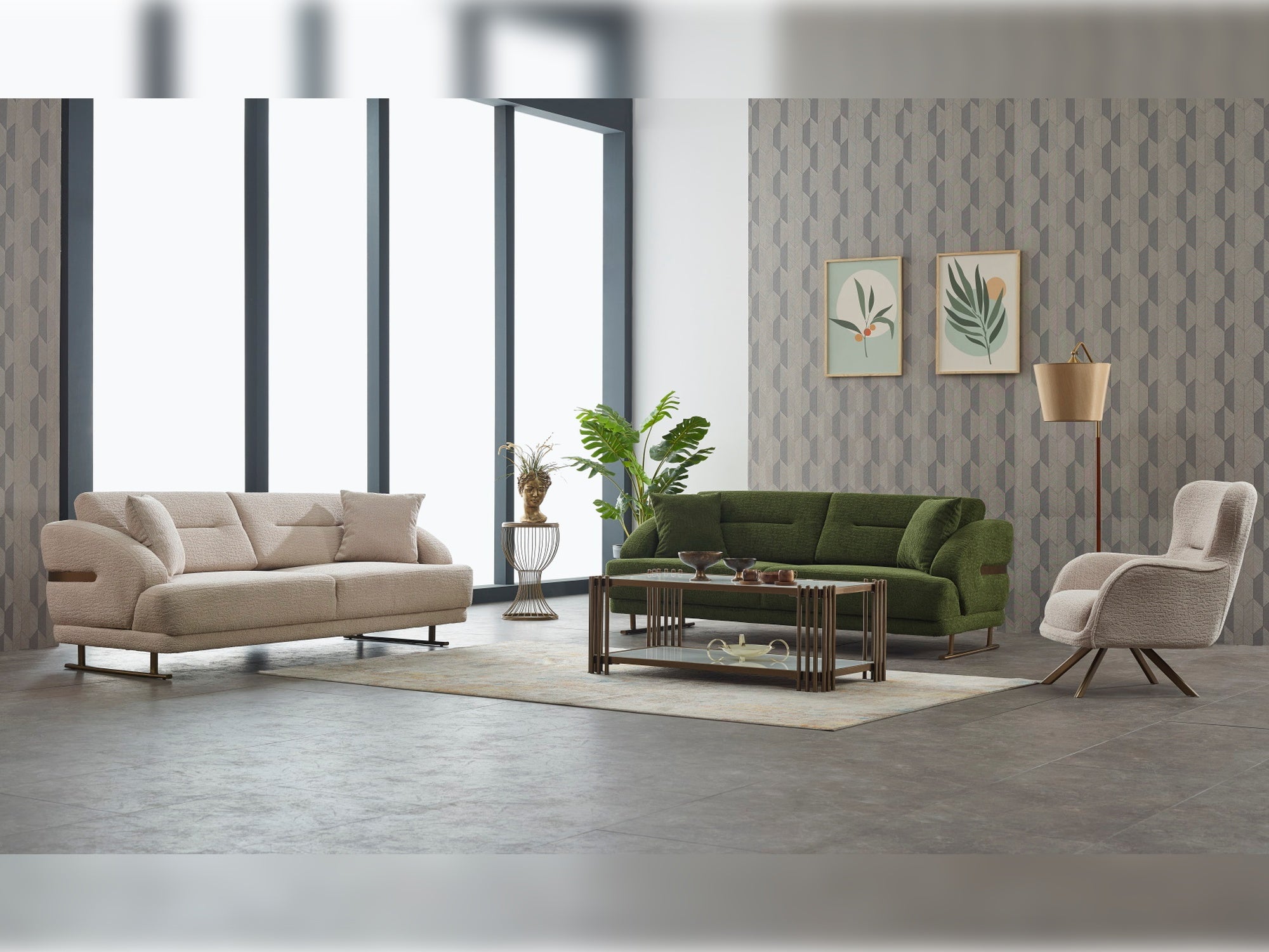 Panamera Stationary Livingroom Set (2 Sofa & 2 Chair)