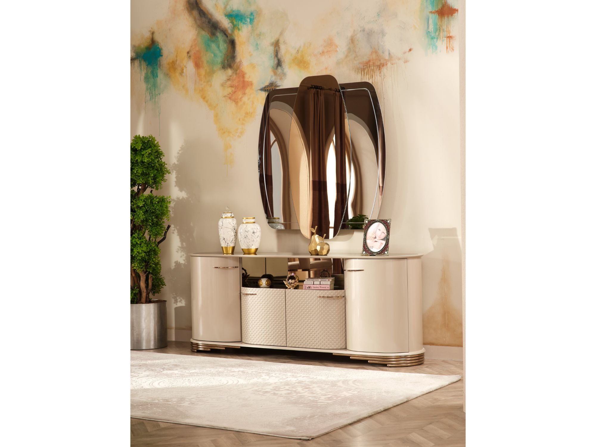 Paris Diningroom (Consol With Mirror & Dining Table & 6 Dining Chair)