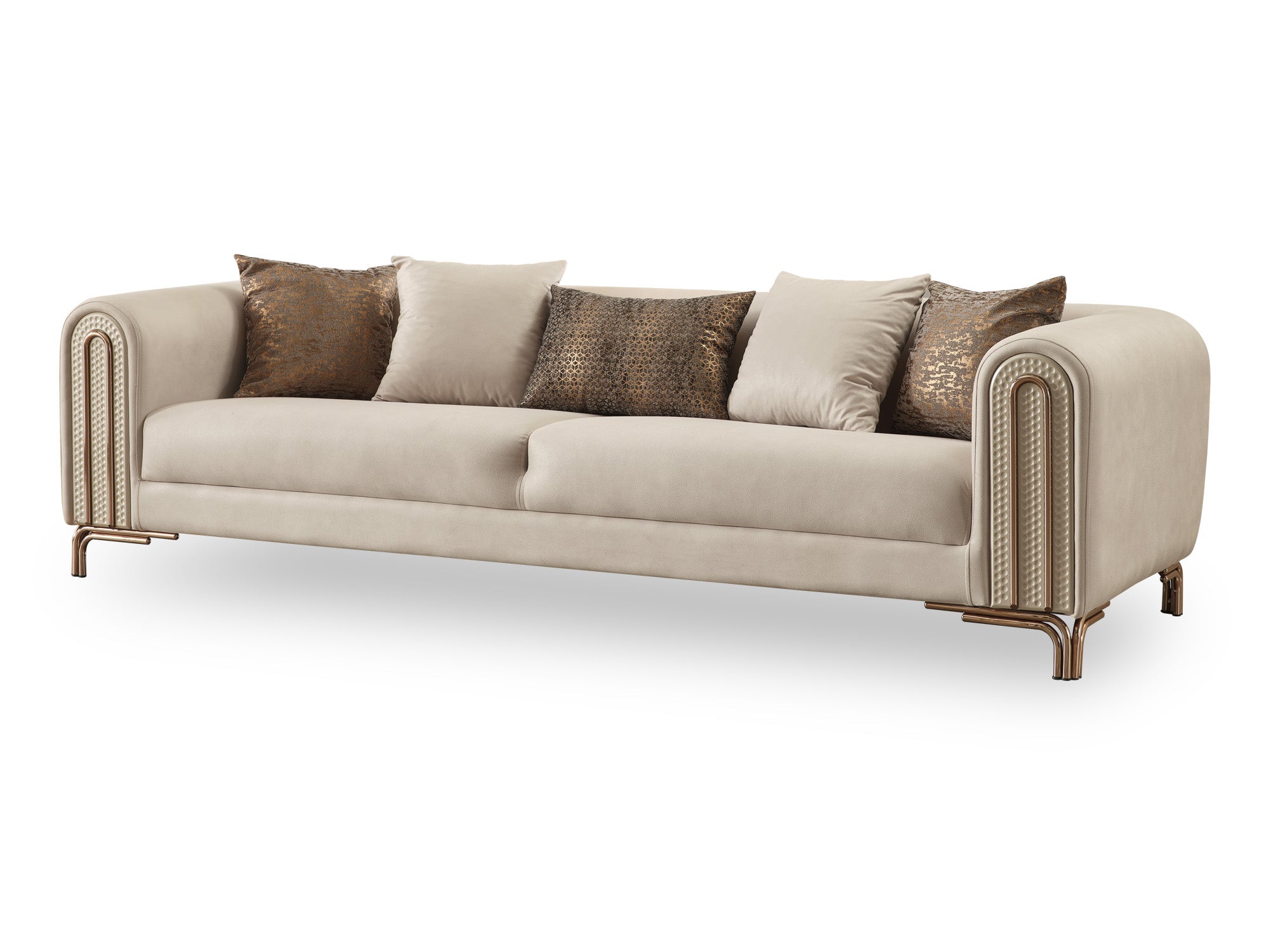 Paris Stationary 4 Seat Sofa Cream