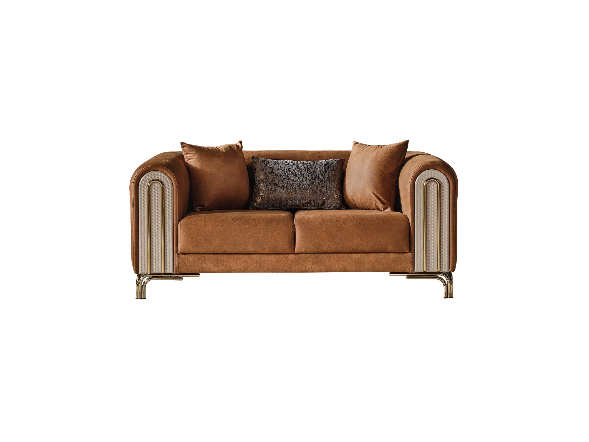 Paris Stationary Loveseat Brown