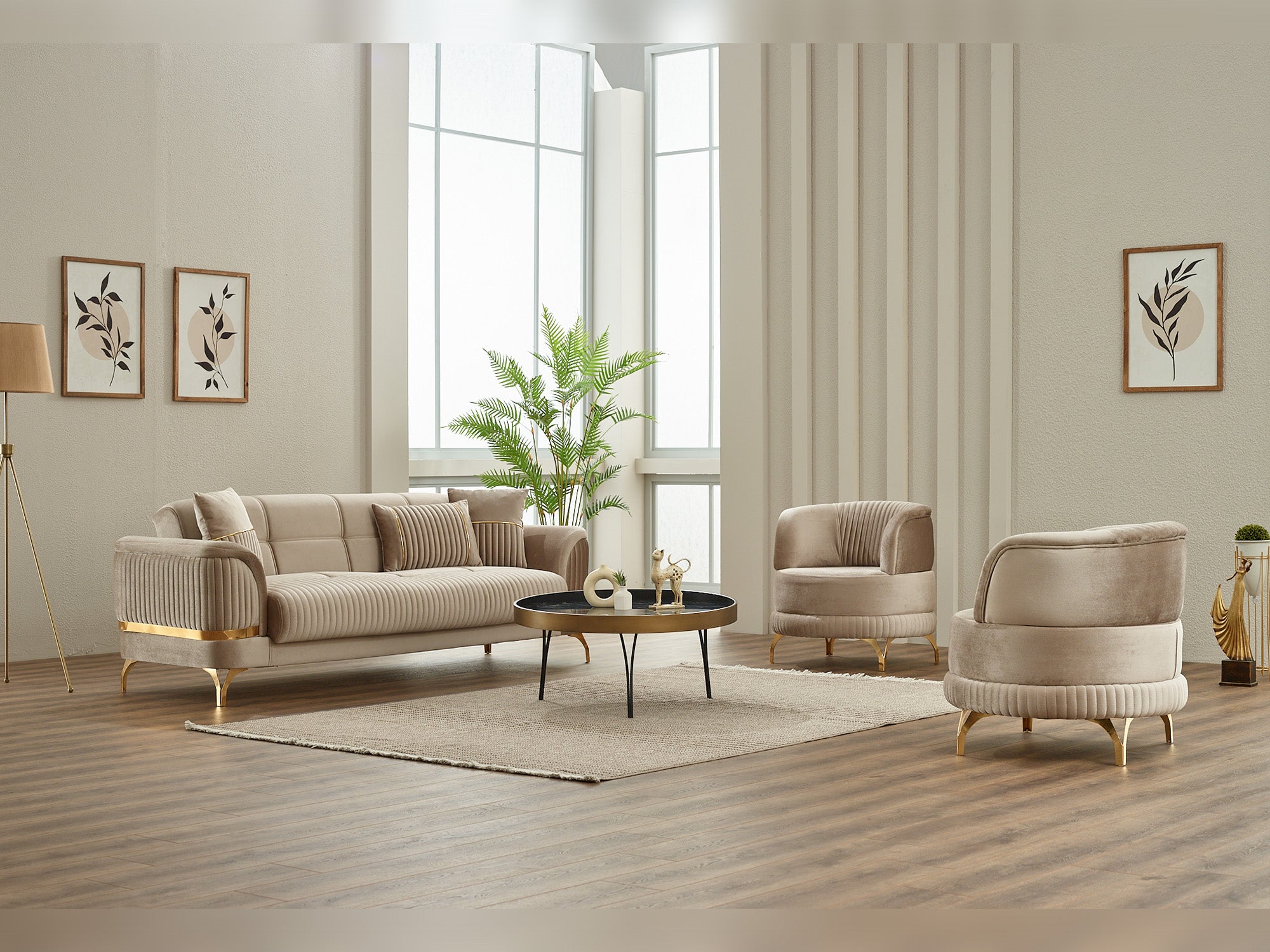 Pedro 3-pieces (Sofa & Loveseat & Chair) Livingroom