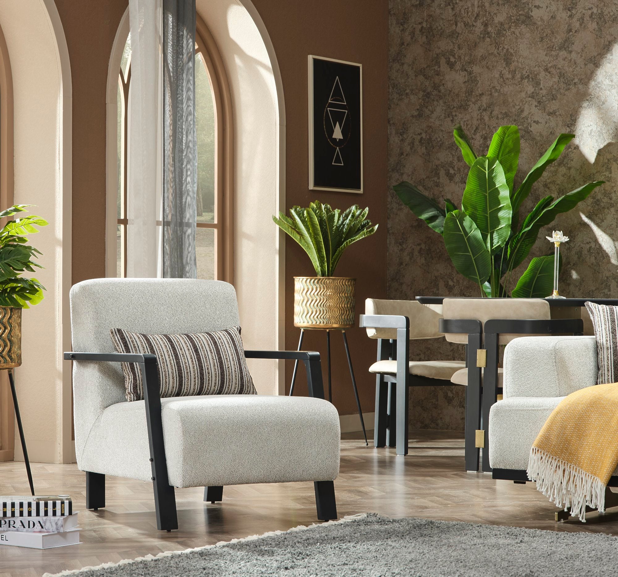 Pendik Convertible Livingroom Set (1 Sofa & 1 Module Sofa & 2 Chair)