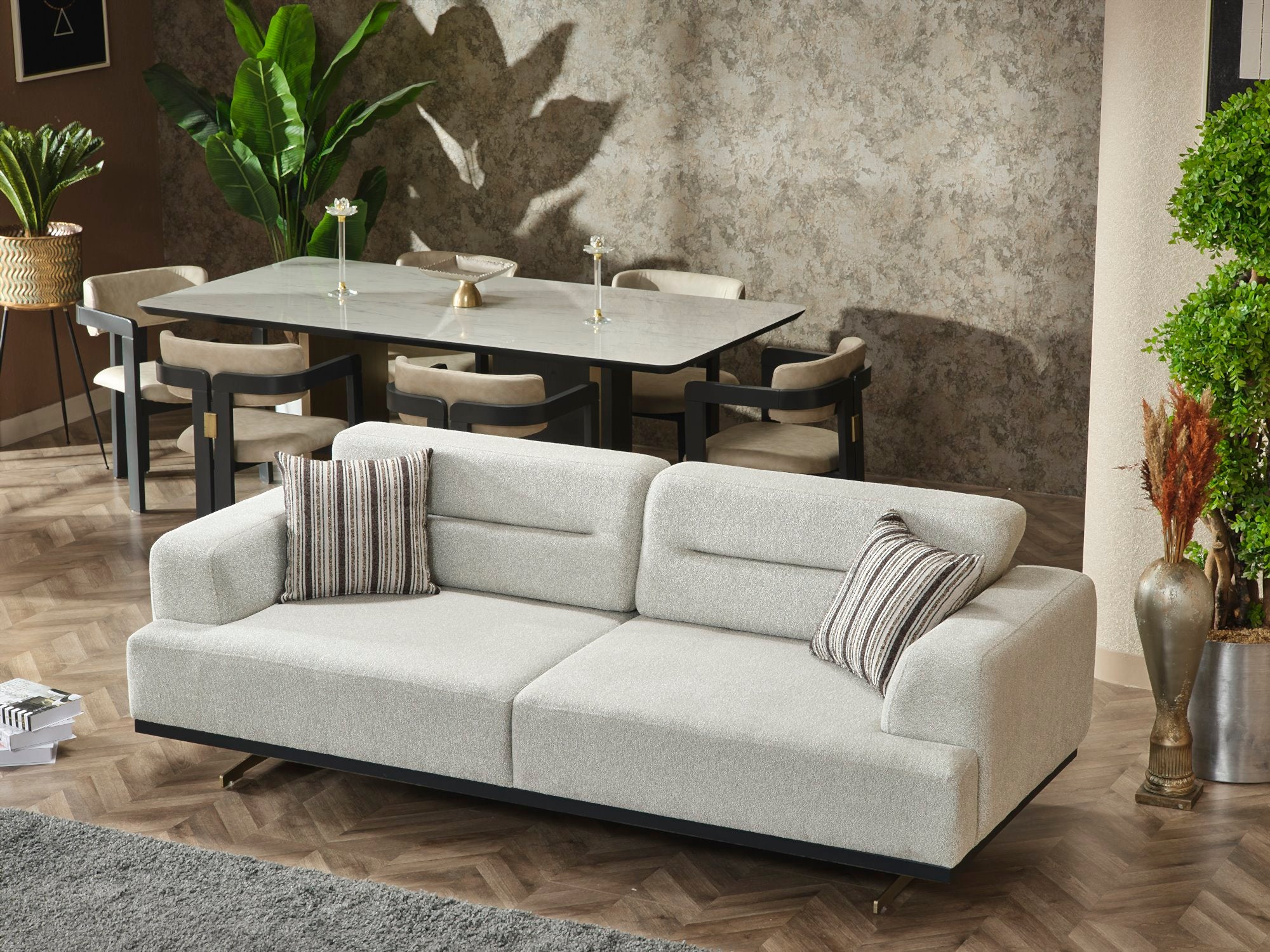 Pendik Convertible Livingroom Set (1 Sofa & 1 Module Sofa & 2 Chair)