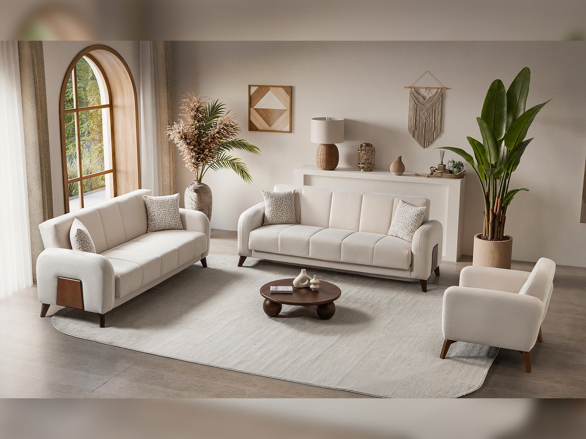 Polo 3-pieces (Sofa & Loveseat & Chair) Livingroom Set