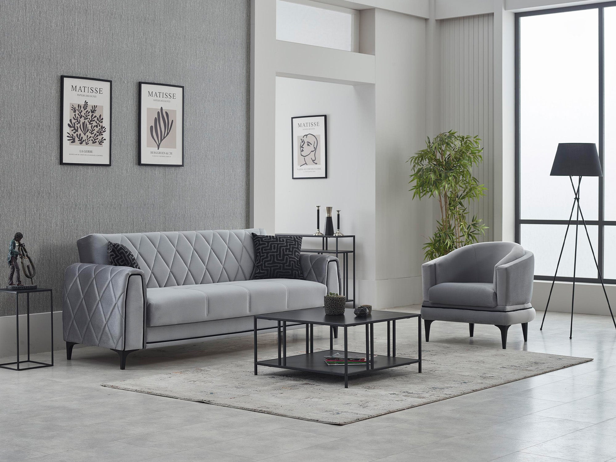Porto 3-pieces (Sofa & Loveseat & Chair) Livingroom