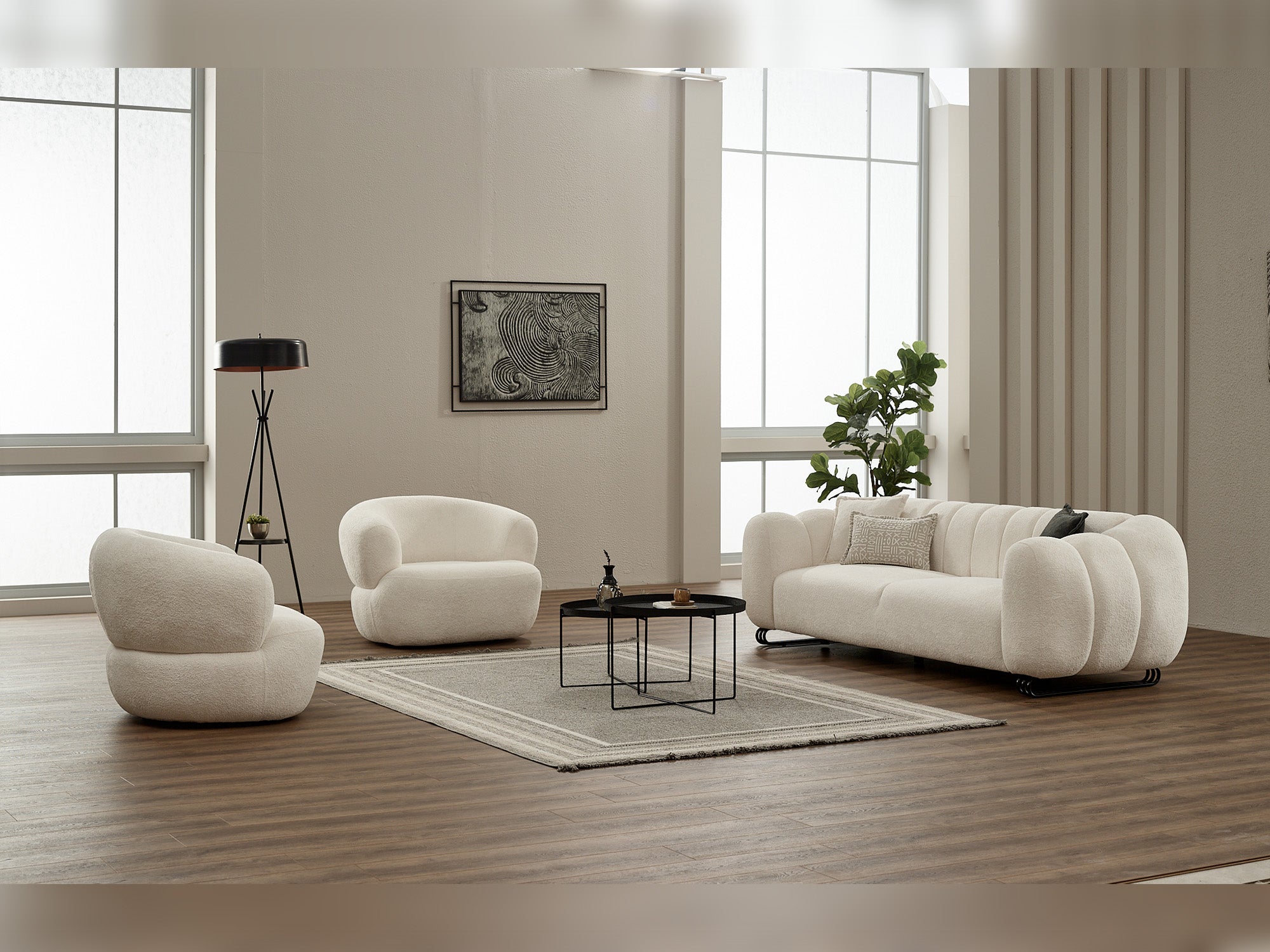 Puffy Stationary Sofa