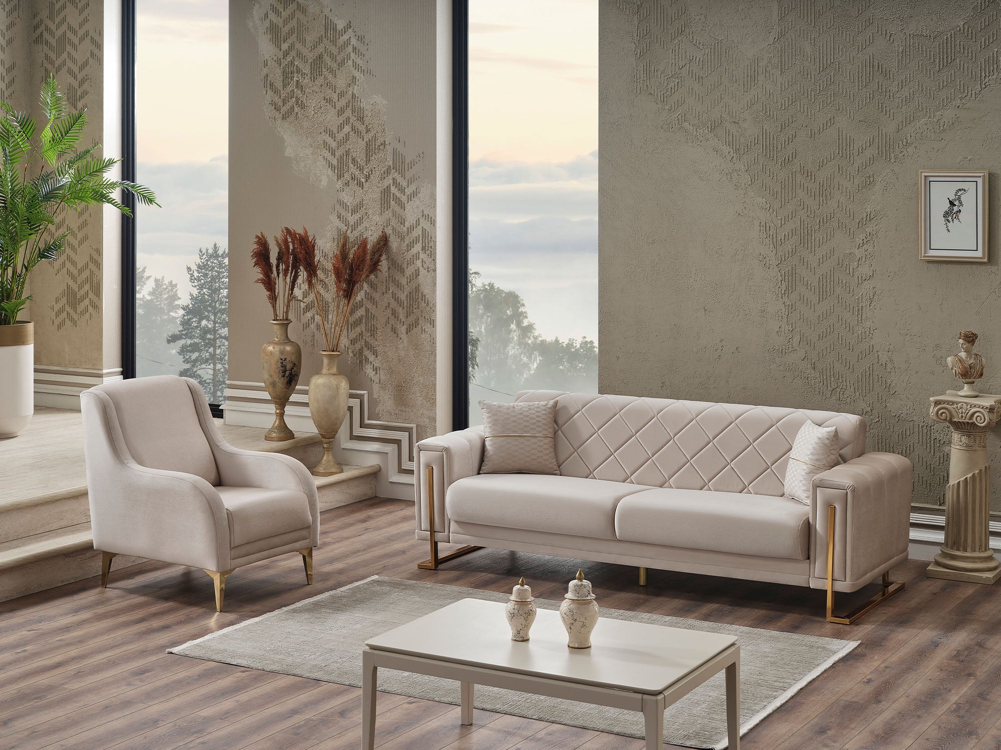Quatro 3-pieces (Sofa & Loveseat & Chair) Livingroom