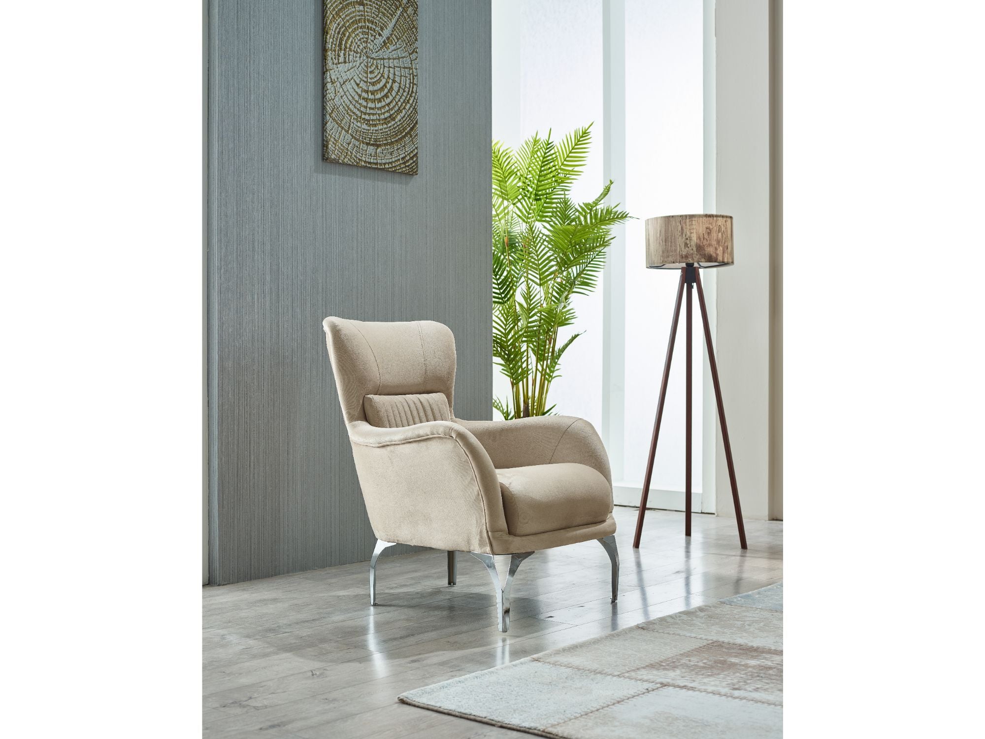Resital Convertible Livingroom Set (2 Sofa & 2 Chair) Beige