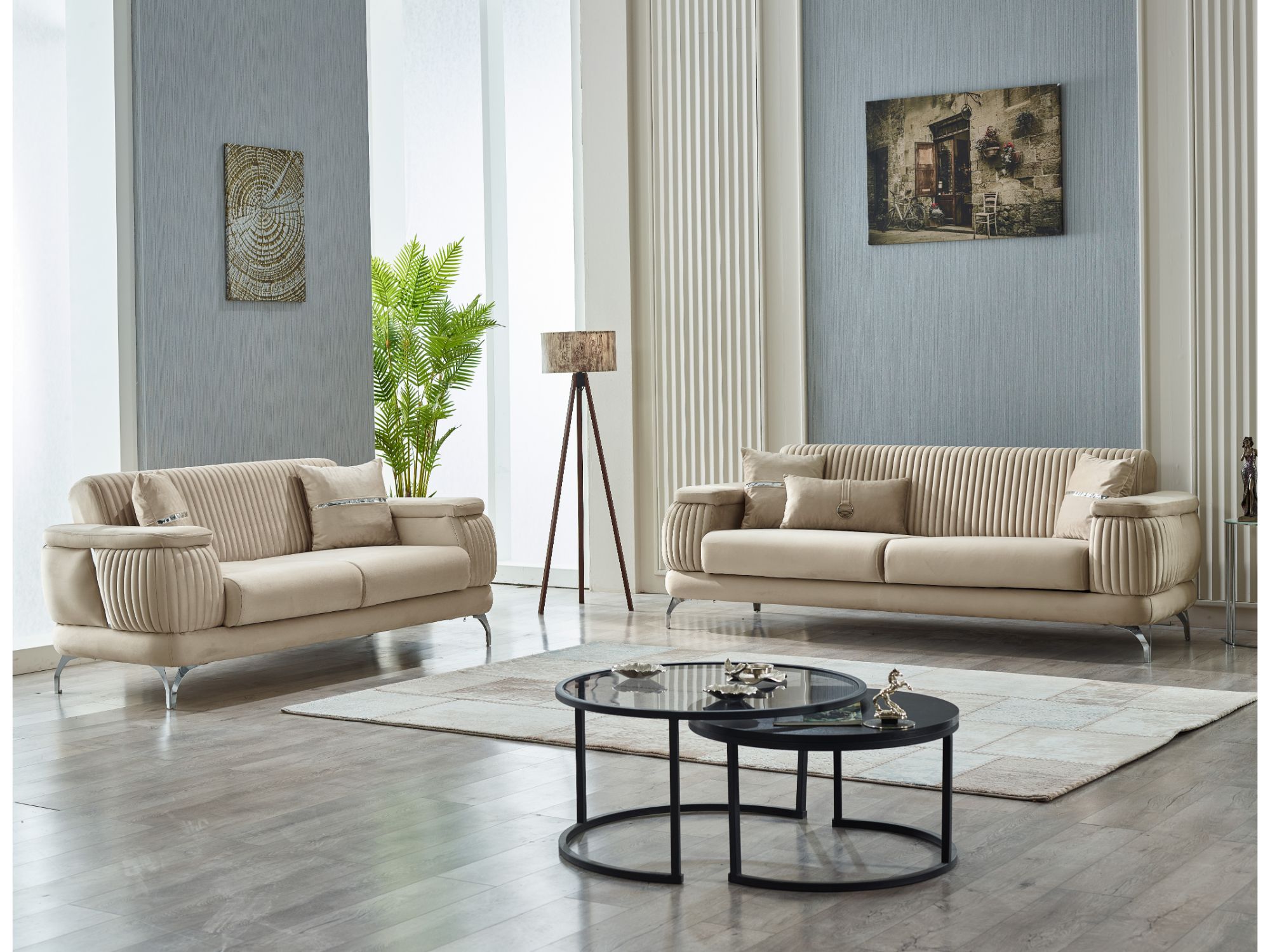 Resital Convertible Sofa Beige