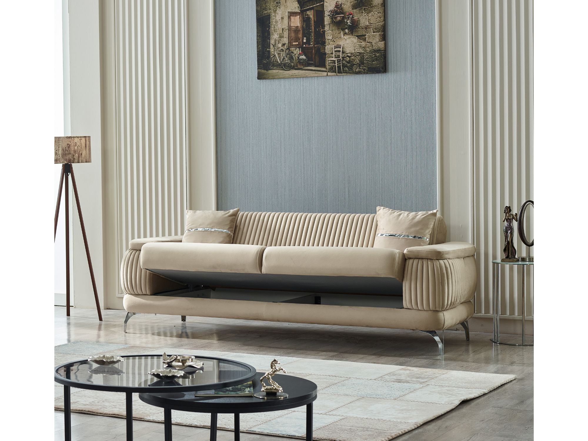 Resital Convertible Sofa Beige