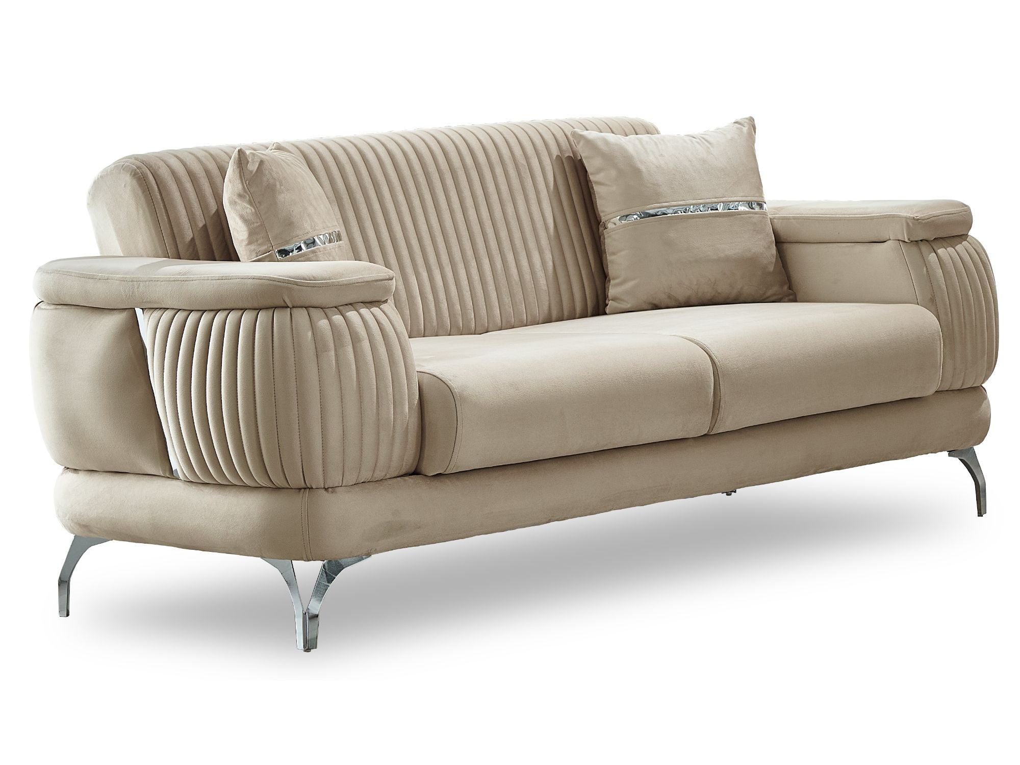 Resital Convertible Livingroom Set (2 Sofa & 2 Chair) Beige