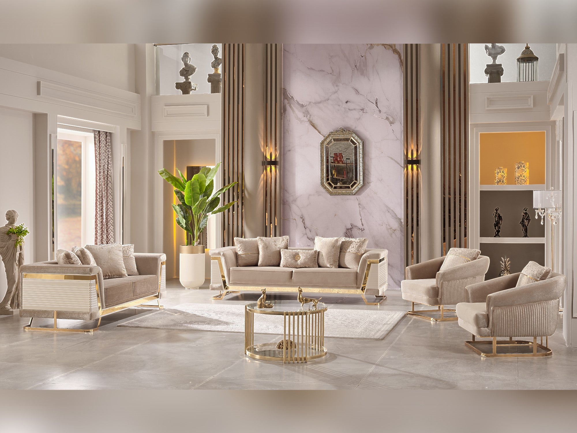 Rixos Stationary Loveseat Beige