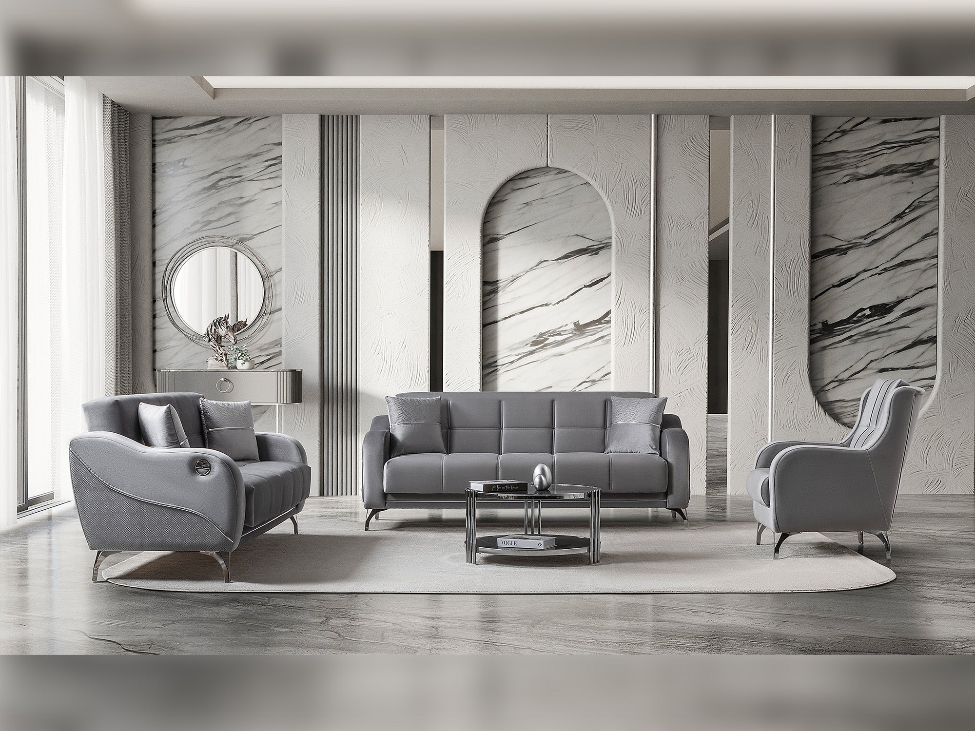 Rolex 3-pieces (Sofa & Loveseat & Chair) Livingroom Set