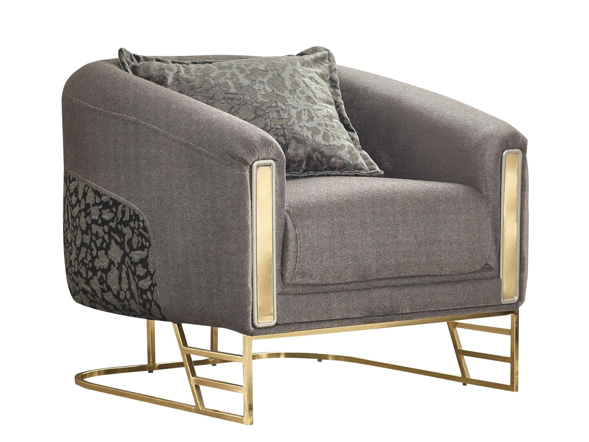 Romans Stationary Livingroom (2 Sofa & 2 Chair) Grey