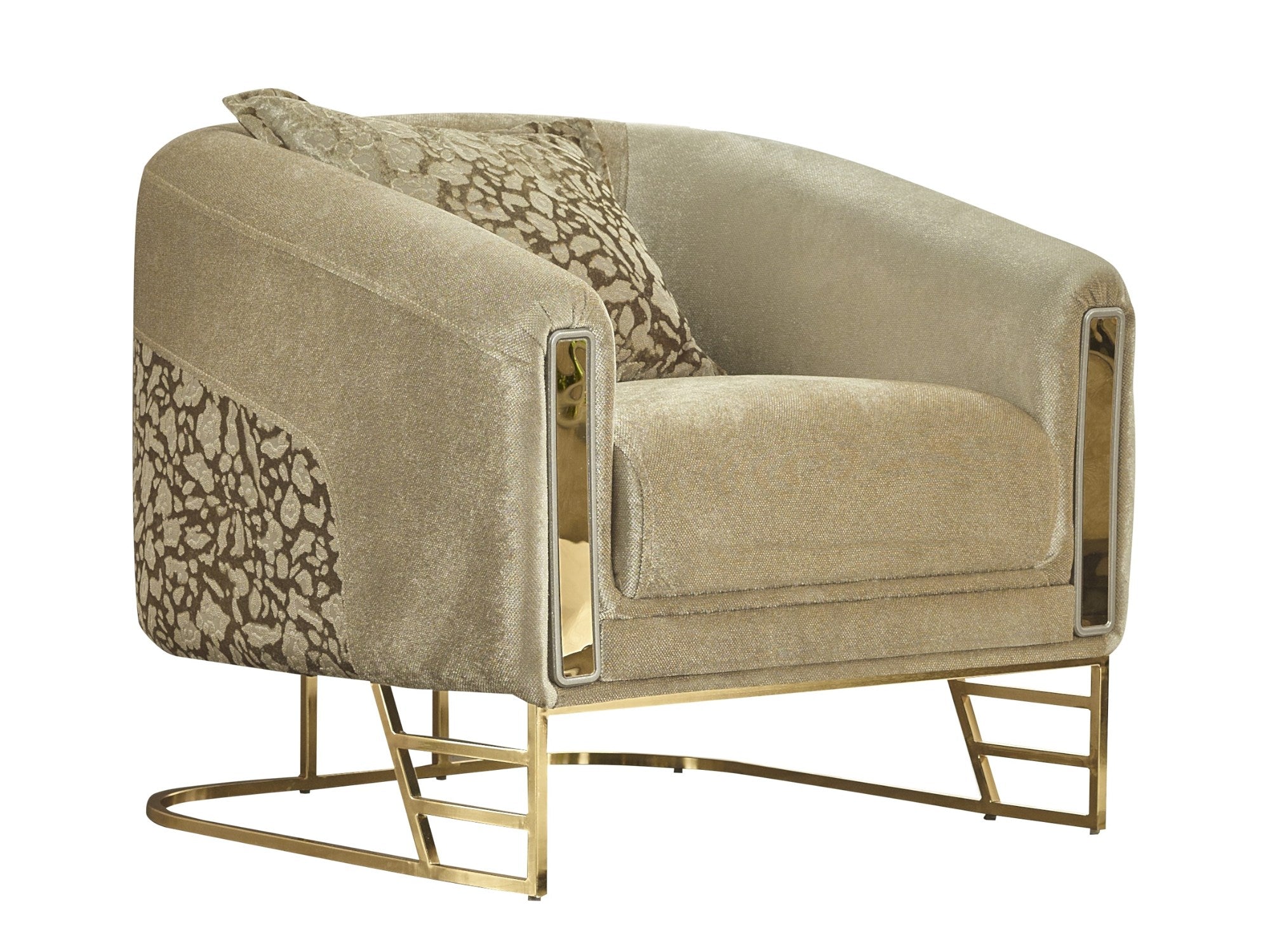 Romans Stationary Livingroom (2 Sofa & 2 Chair) Beige