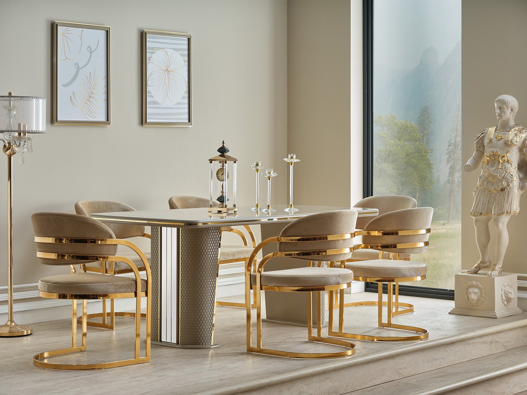 Romans Dining Chair Beige